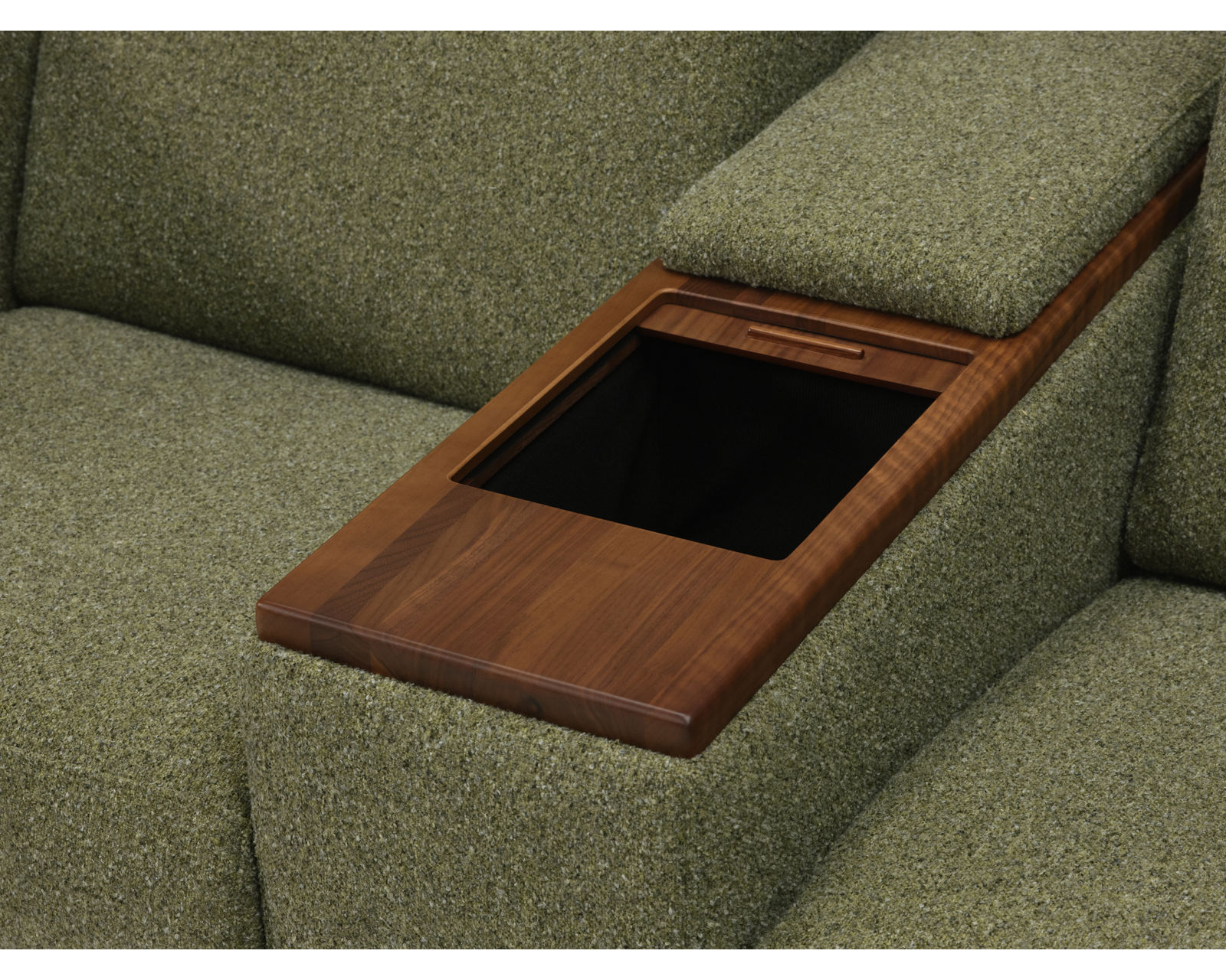 Essex 40112 Triple Power Reclining Sectional (+50 fabrics) - Console is available in two wood finishes