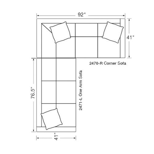 Two Piece Sectional ( 117.5" x 92")