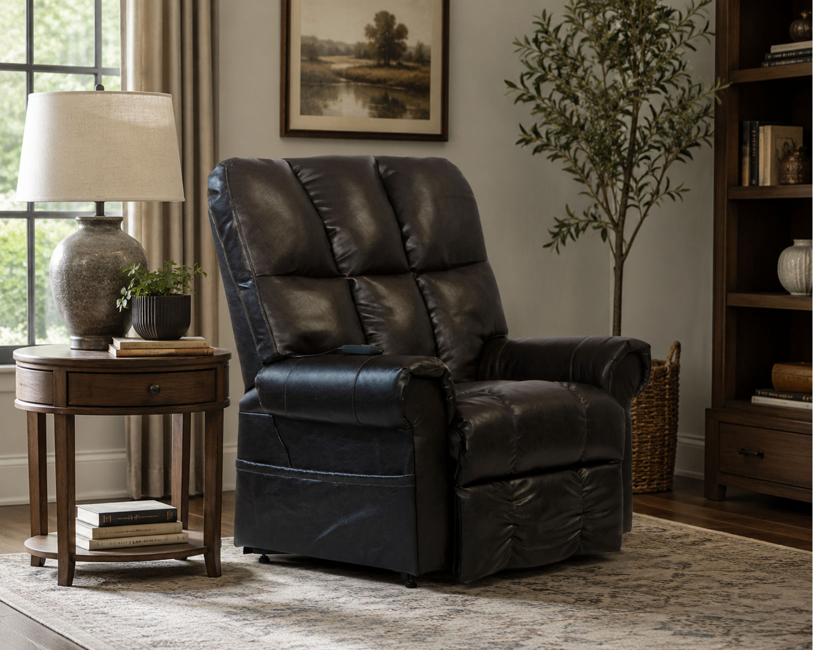 Stallworth Big Man’s Heavy-Duty Power Lift Full Lay-Out Chaise Recliner 450 Pounds Rated (2 colors) - Comfort That Moves With You.