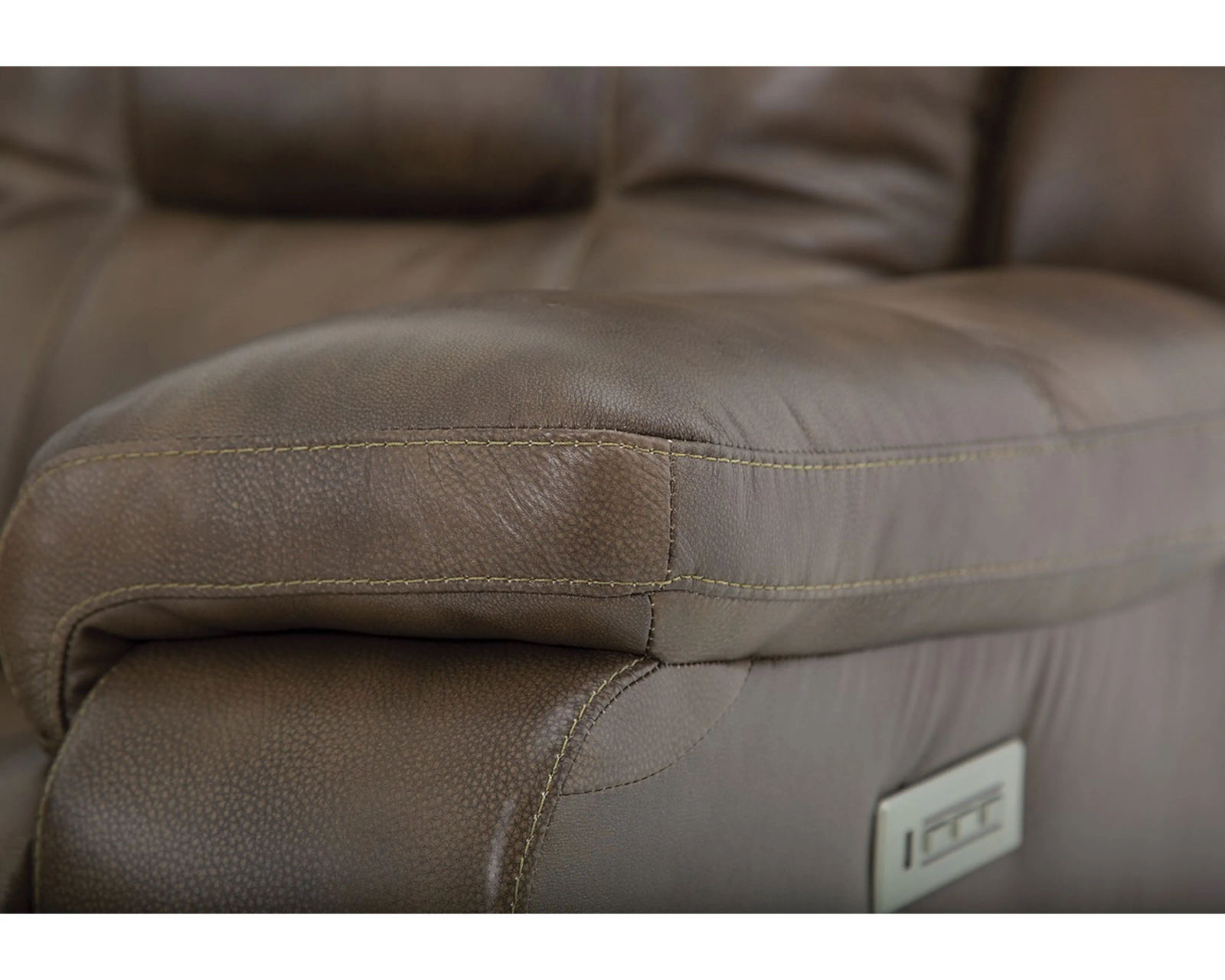 Leighton 41063 Power Headrest Power Reclining Sectional (+100 leathers) - USB charging with independent controls for the power headrest, power lumbar and power recline