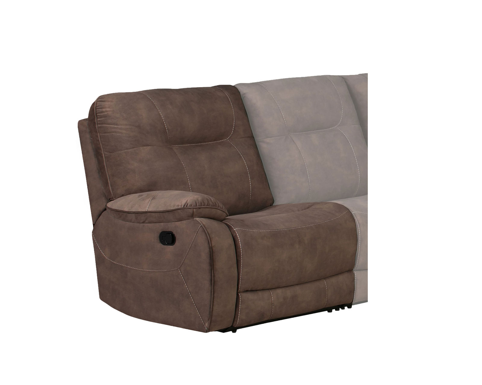 Cooper Brown Reclining Sectional (In stock - Fast shipping) - Cooper Left Arm Facing Recliner