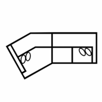 Layout D: Two Piece Sectional 59" x 116"