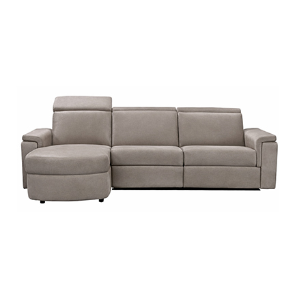 Layout A: Three Piece Reclining Chaise Sectional 65" x 110 (1 recliner - 3 power headrests)