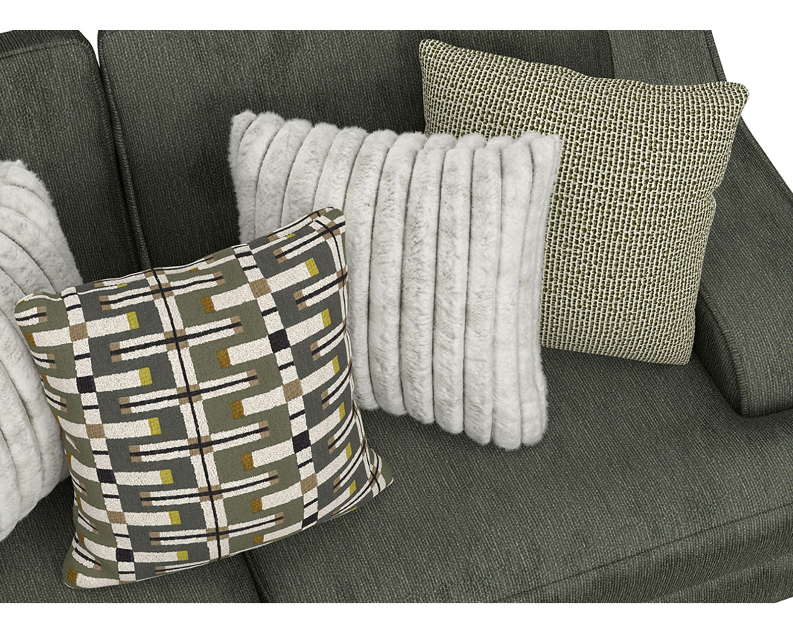 Olympus 98" Oversized Sofa (2 colors) includes pillows -  Shown in Fabric Ireland
