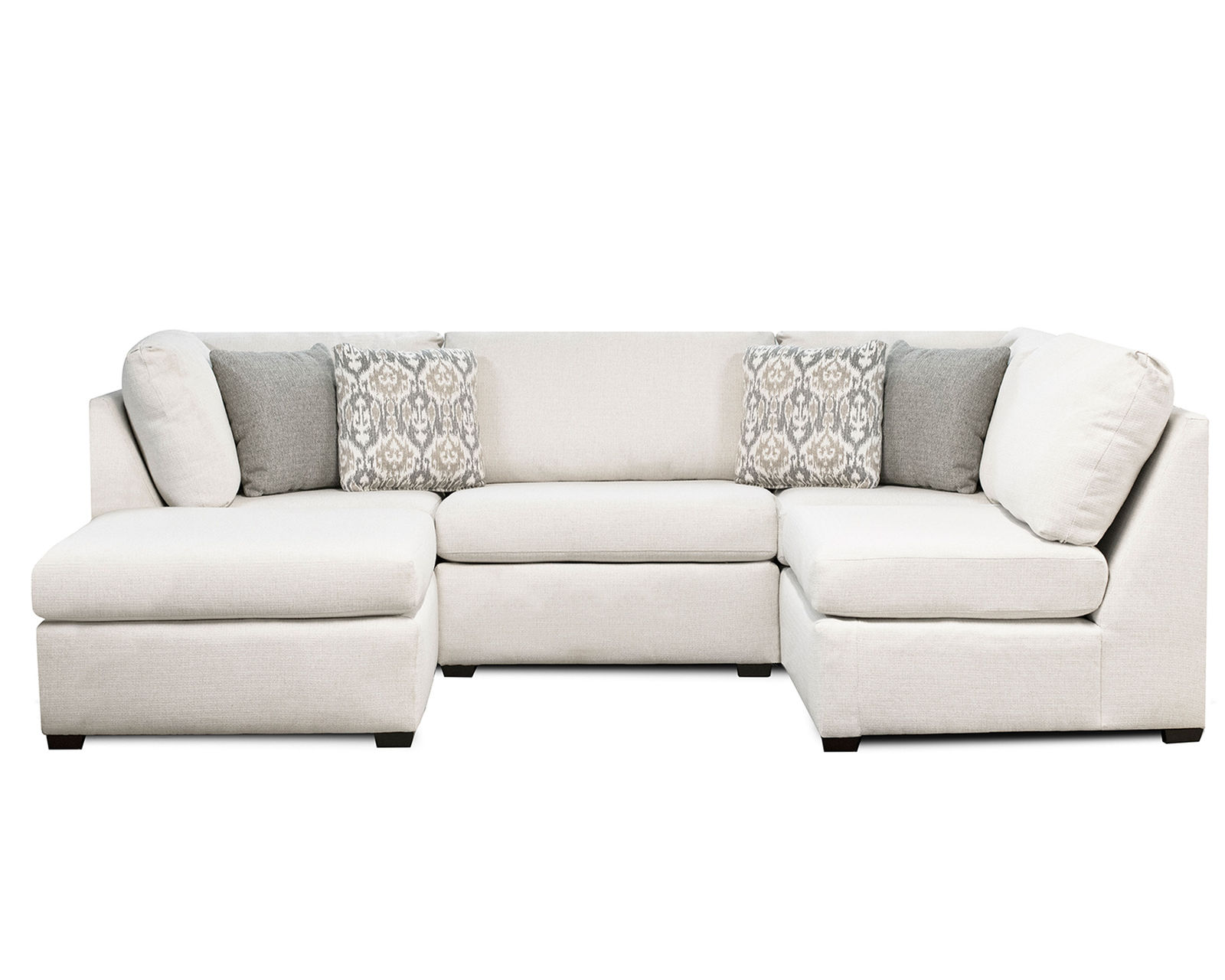 Scottie Modular Sectional  (+100 Standard and Performance Fabrics) - Includes (1) Armless Chair - (2) Corner Wedge and (1) Ottoman
