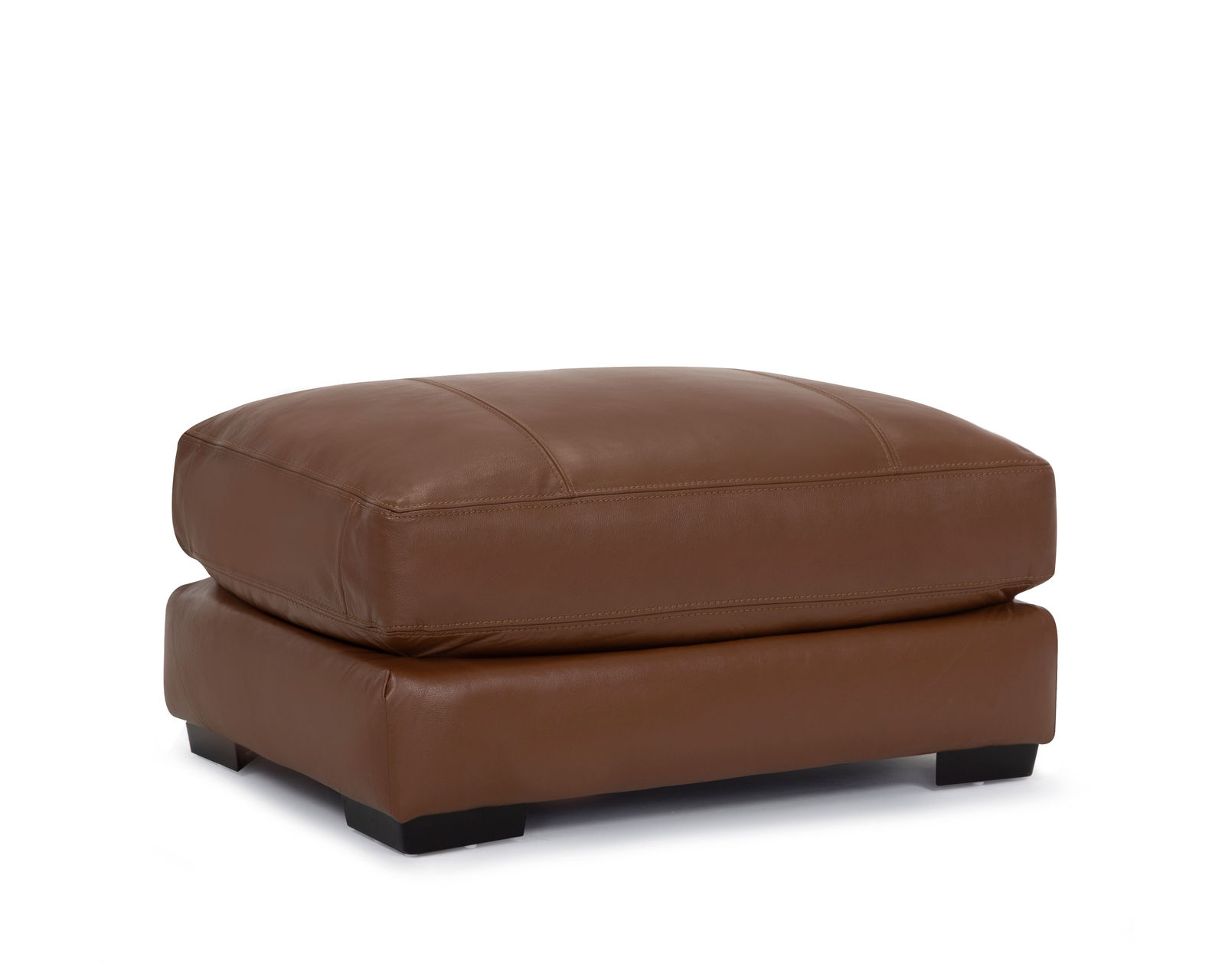 Gia 909 Leather Stationary Sofa (87") Includes Pillows - Gia Ottoman for Chair and a Half