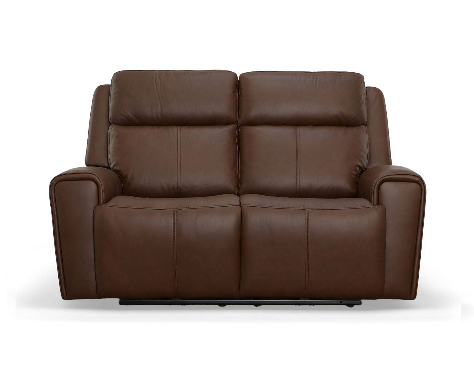 Barnett Power Reclining Sofa with Power Headrests and Lumbar (Chocolate leather) 87" - in stock - Barnett Power Reclining Loveseat with Power Headrests and Lumbar