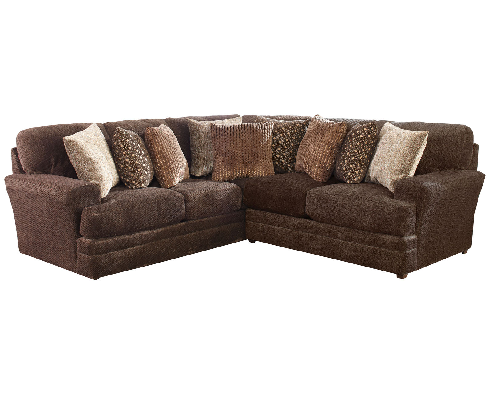 Mammoth Modular Sectional (2 colors) includes pillows - 15 pieces available - Layout O: Three Piece Sectional 104" x 104"