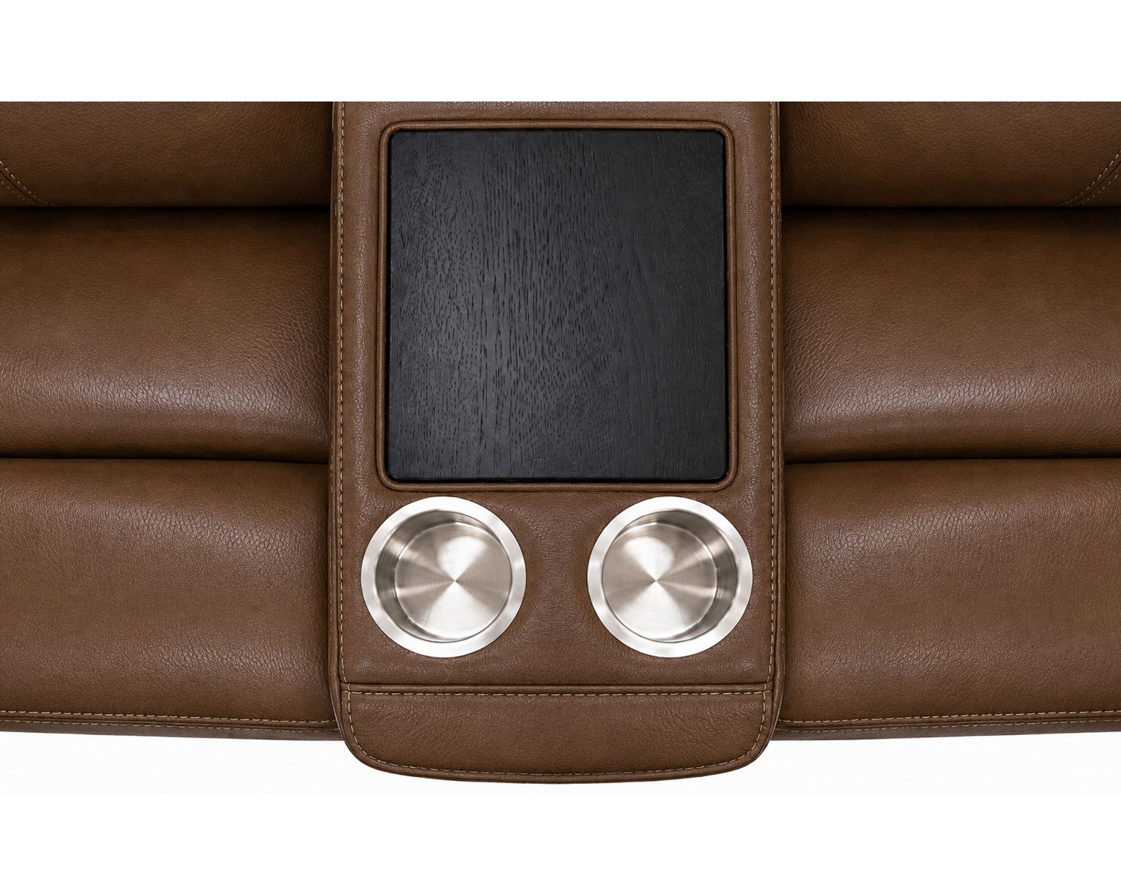 Walker 1580-70 Triple Power Leather 78" Reclining Console Loveseat (2 colors) - Cupholders and Storage
