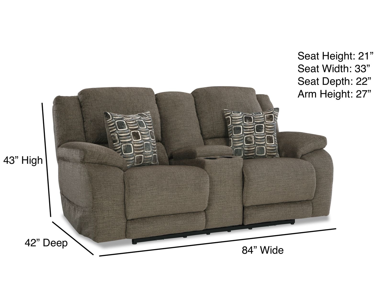 Michael 84" Power Reclining Console Loveseat (In stock) - Michael 84" Triple Power Reclining Console Loveseat