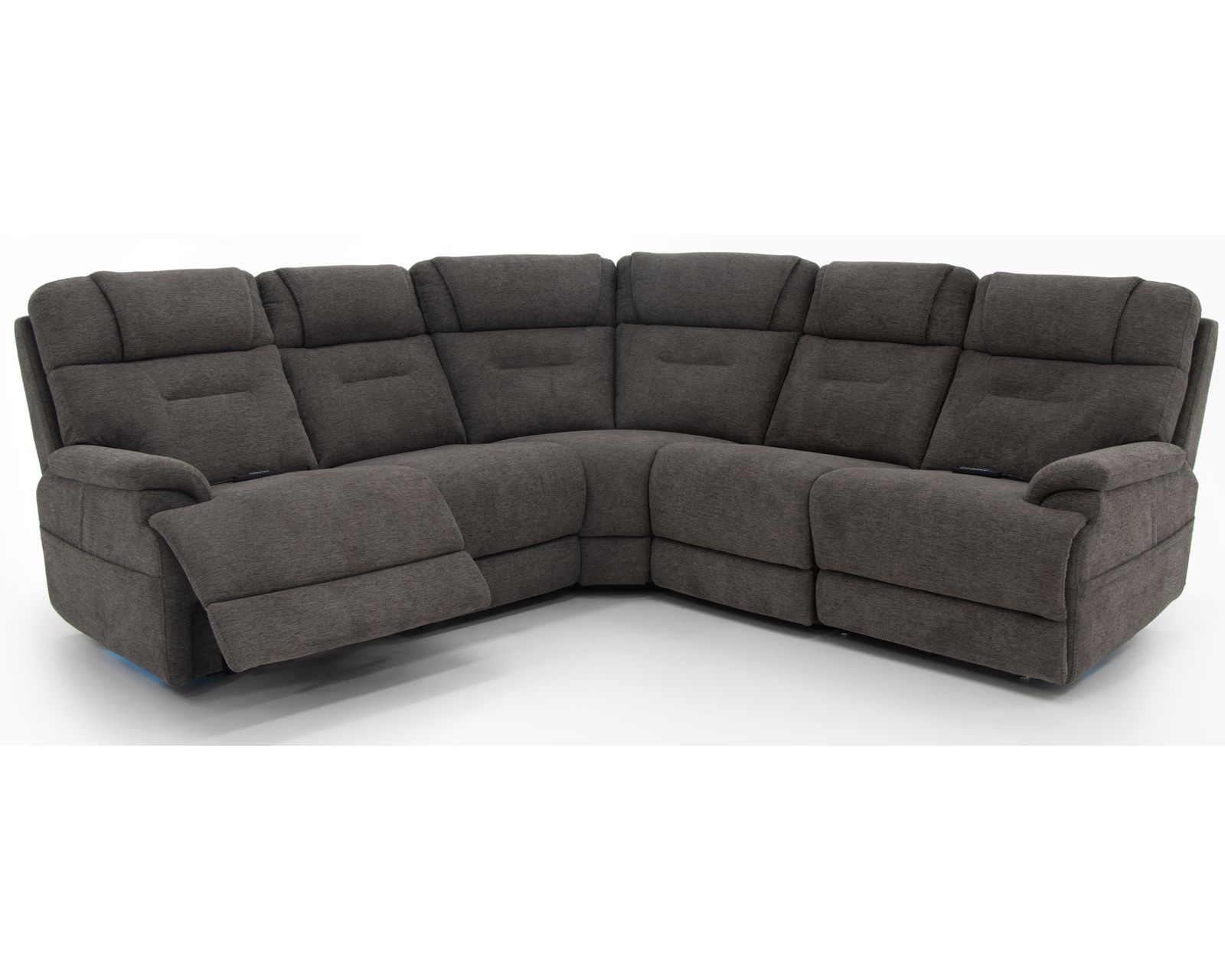 Zofa Zecliner LIFT Power Sleep Modular Sectional with Power Headrest, Lumbar, Heat, & Massage - Layout E: Five Piece Reclining Sectional 105" x 105" (2 lift recliners)