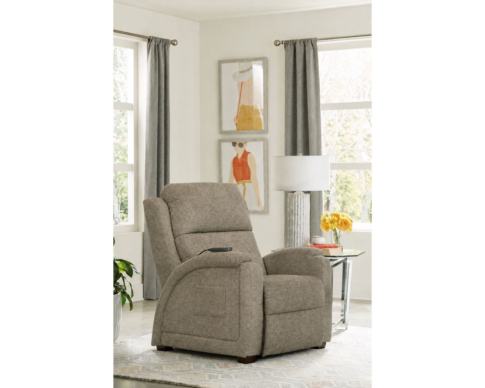 Nirvana Power Headrest Power Lay Flat Recliner with Lumbar, Dual Motor & Zero Gravity Advanced Wellness Comfort Therapeutic Massage & Nanobionic Performance Fabric (2 colors) - Your Personal Retreat for Head-to-Toe Comfort.