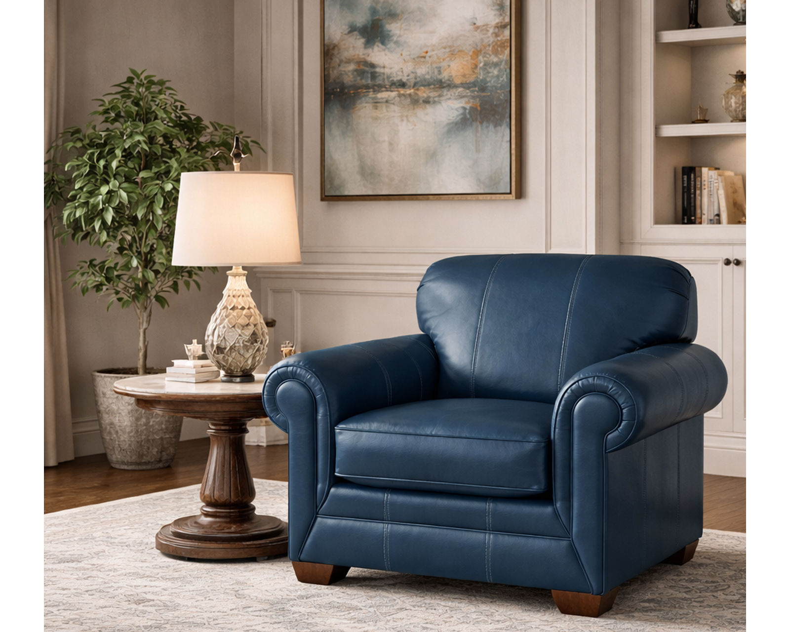 Monroe 87" Leather Sofa  (+29 Top-Grain Leathers) - Monroe Leather Chair