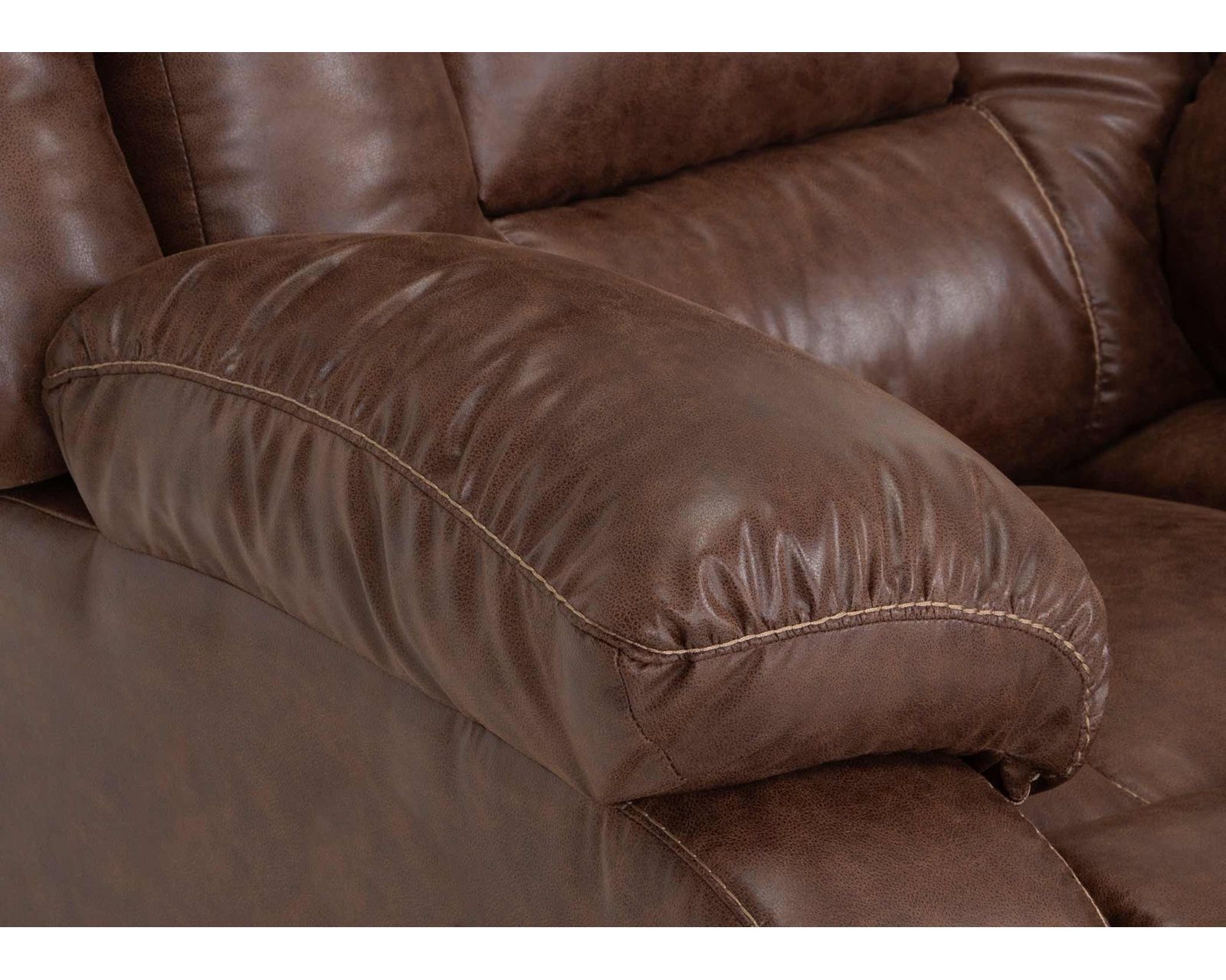 Hayworth 95" Leather-Like Power Reclining Sofa (The Look of Leather. The Comfort of Power.) - Built Better. Reclines Better.