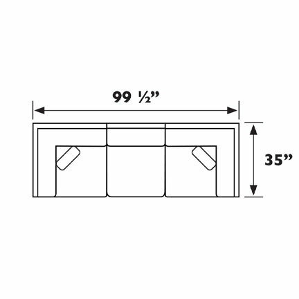 Layout A: Three Piece Sectional 99.5" Wide
