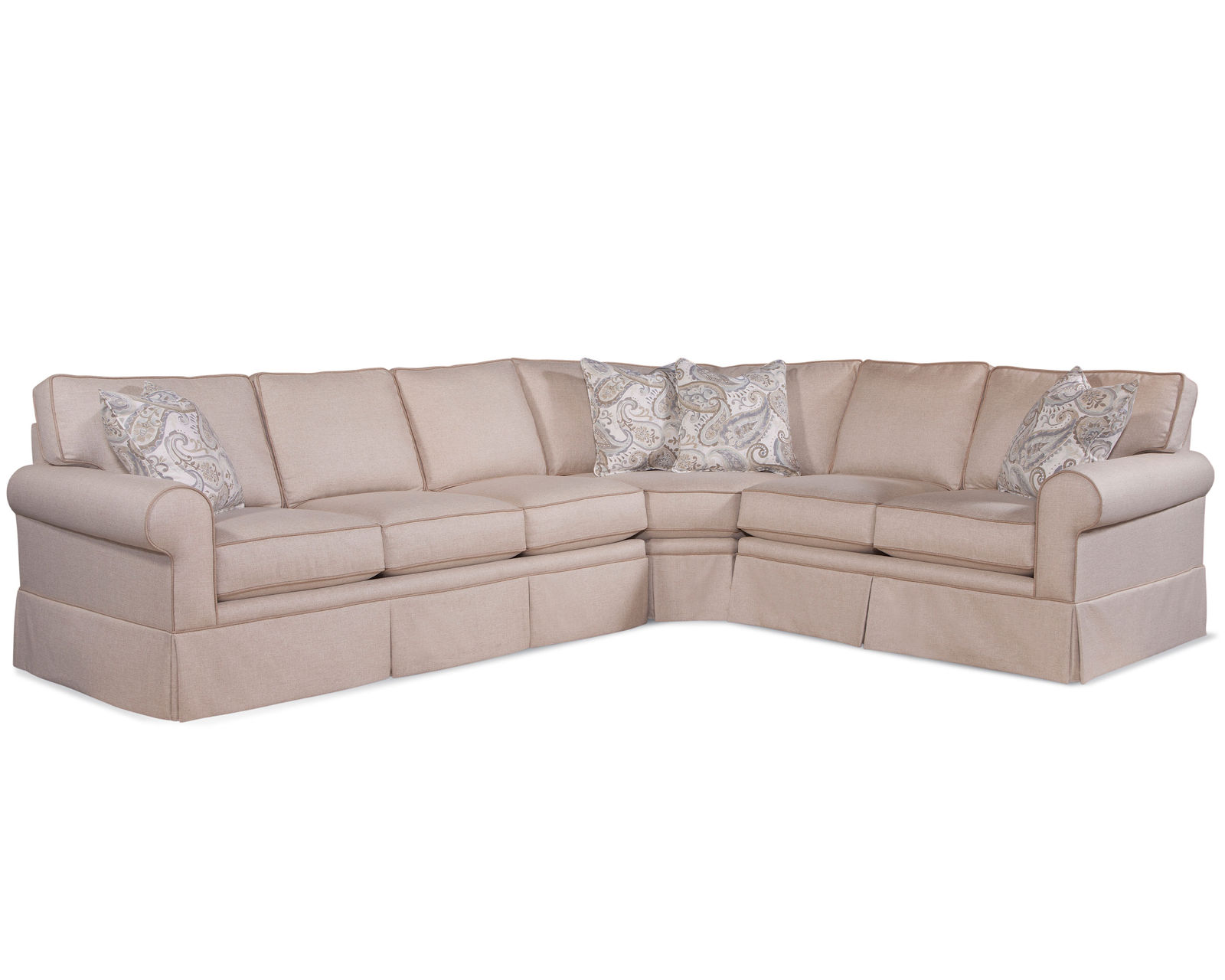 Benton Stationary Sectional (+69 fabrics) - Layout N: Three Piece Sectional 161" x 78"