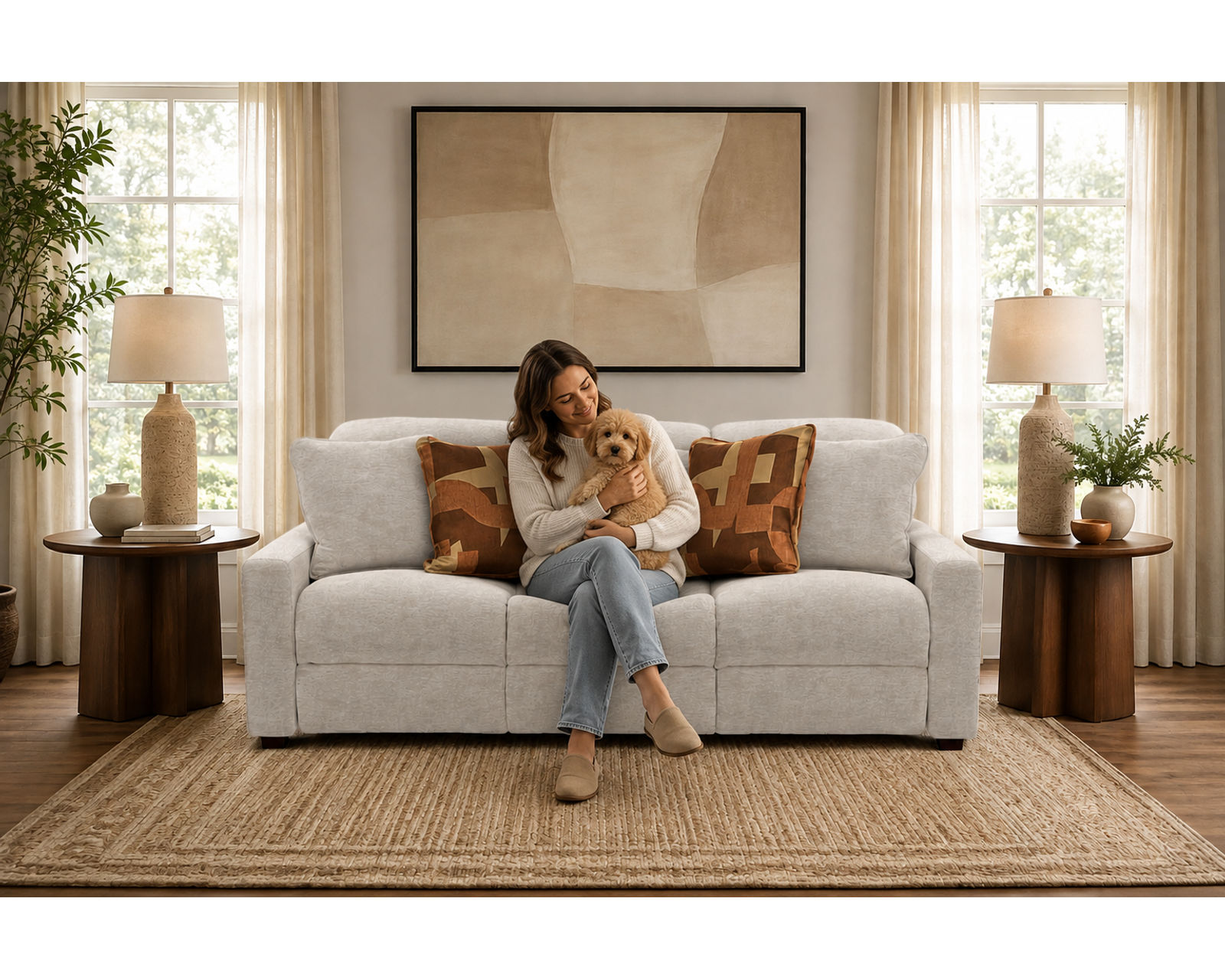 Ada 90" Triple Power Reclining Sofa with Power Euro Headrests (2 colors) - Deep Comfort. Lasting Support.