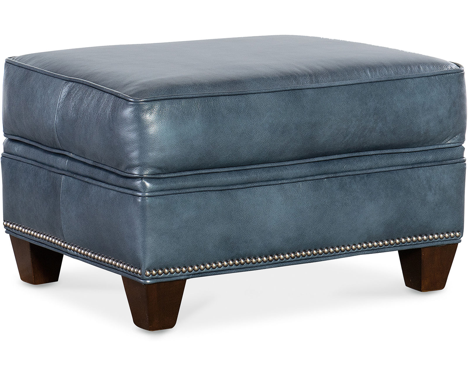 Bradington Young Oliver 448 Chair (12 leathers) 8-Way Hand Tie - Oliver 20" x 26" Ottoman