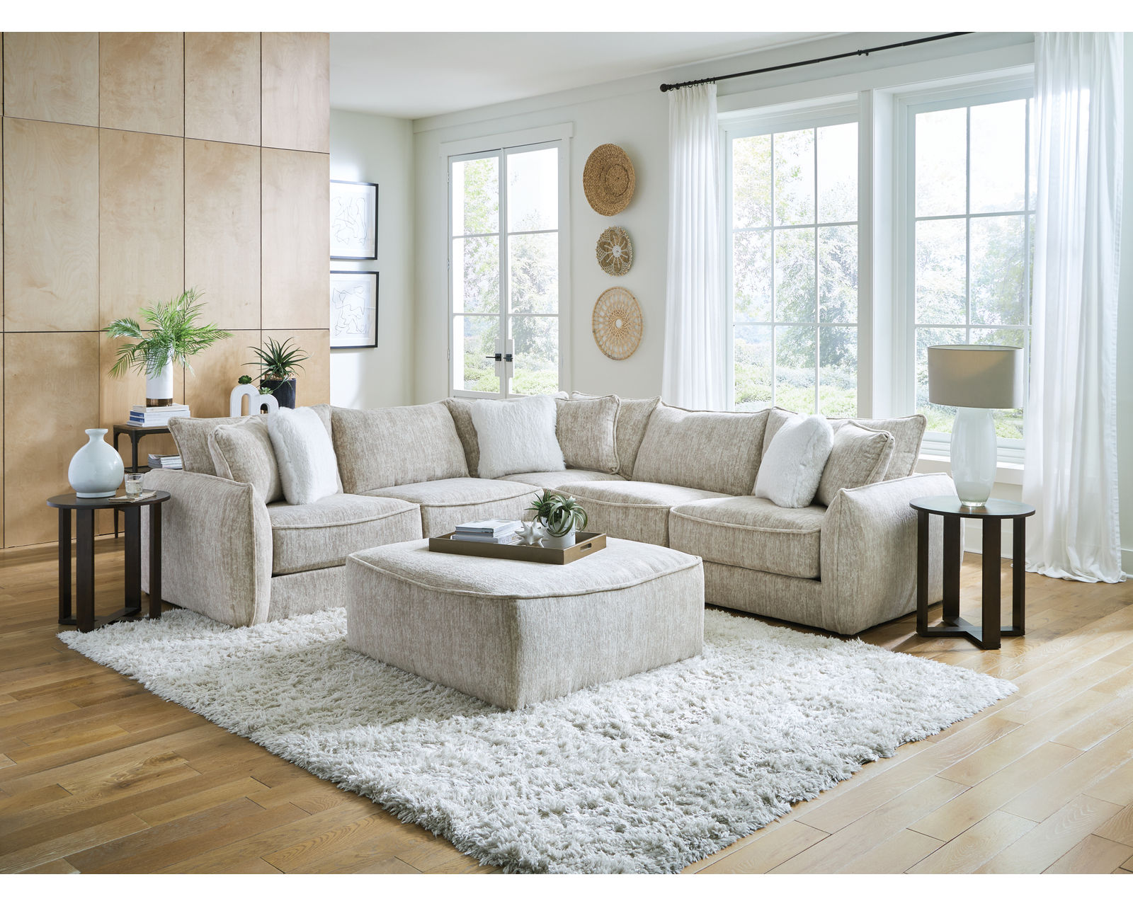 Bucktown 2306 Stationary Sectional (includes pillows) - Layout C: Three Piece Sectional 126" x 126" (Square cocktail ottoman available)