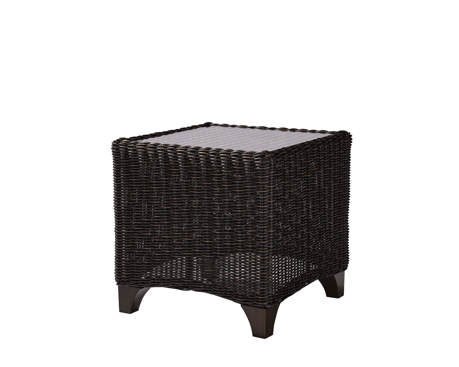 Requisite Outdoor Sofa Collection (Made to order fabrics) - Requisite End Table in Macchiato Finish