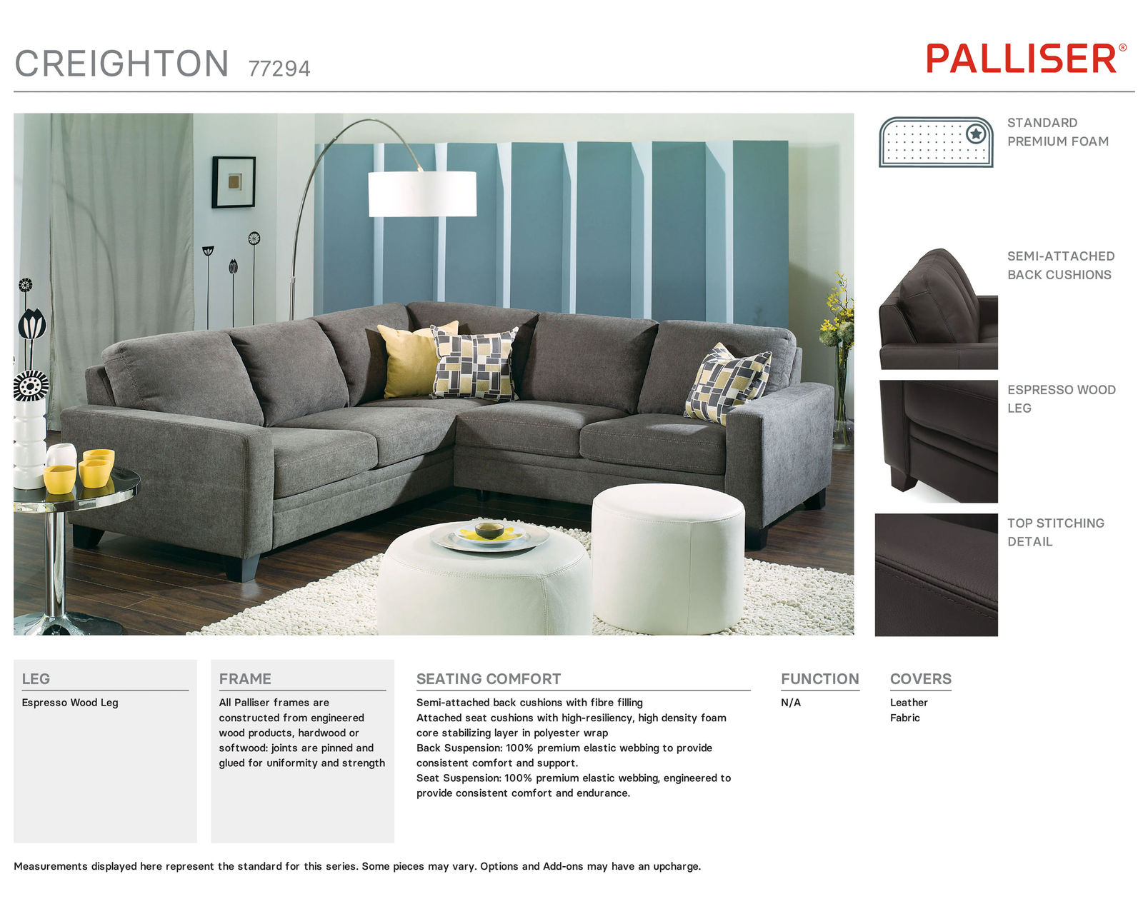 Creighton 77294 Sofa (82") +100 leathers