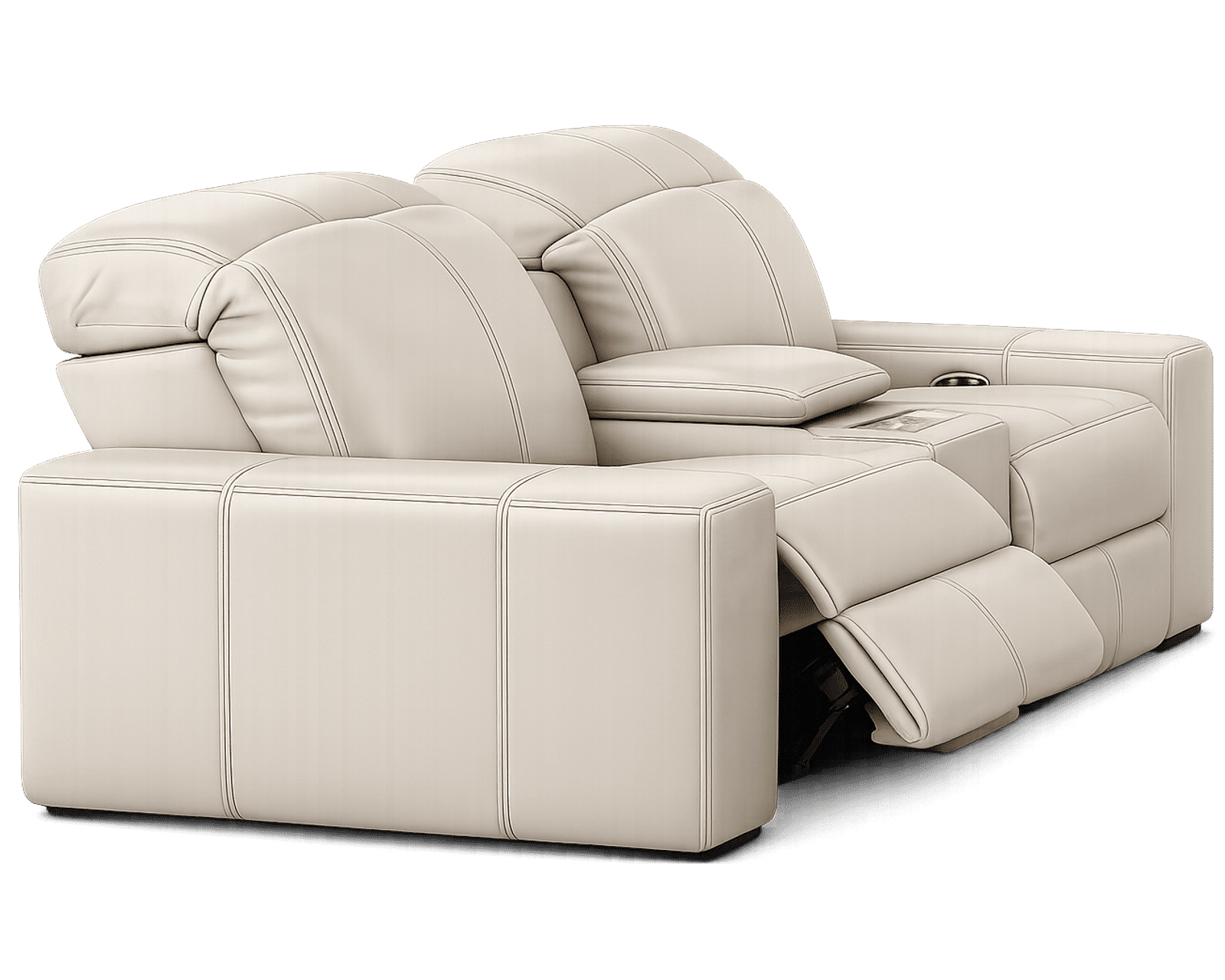 Ferrara 93" Zero Gravity Wide Seat Power Reclining Sofa (Premium Italian Leather) two colors - Ferrara 87" Zero Gravity Power Headrest Power Reclining Console Loveseat