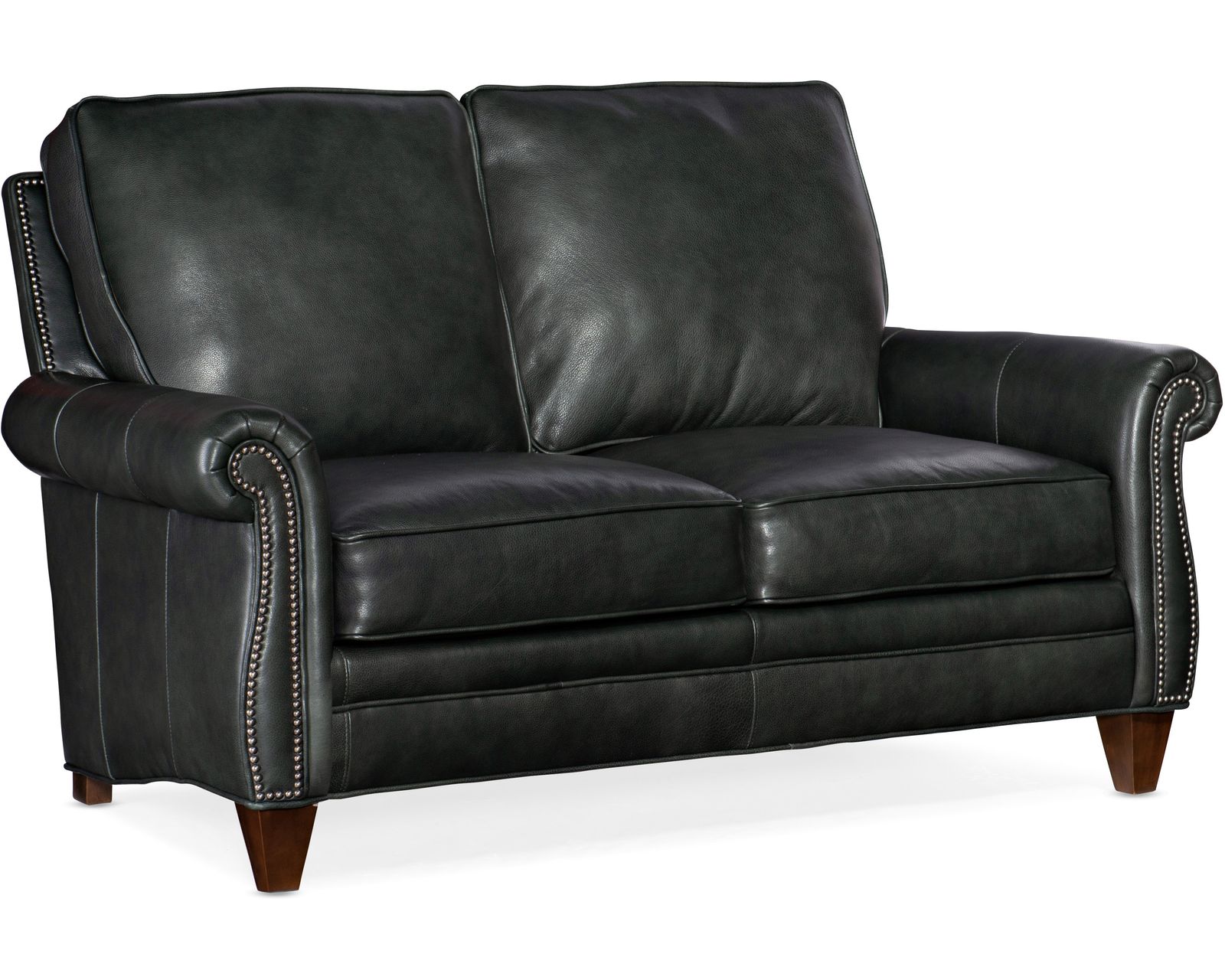 Bradington Young Reddish 579 Chair (12 leathers) 8-Way Hand Tie - Reddish Stationary Loveseat 8-Way Hand Tie