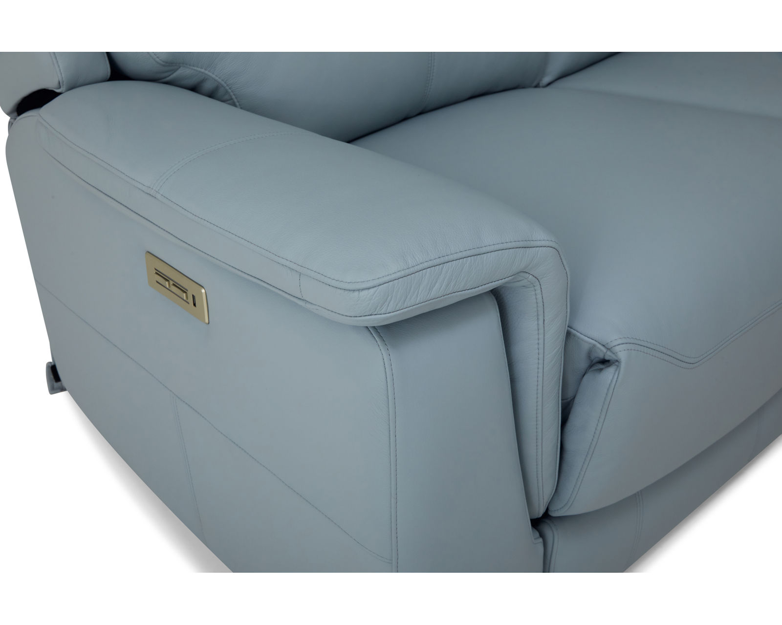 Henry 41051 Power Headrest Power Reclining Sectional (+100 leathers) - Power headrest and power recline available