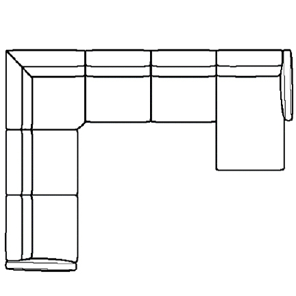 Layout E: Six Piece Sectional 115" x 149" x 63"