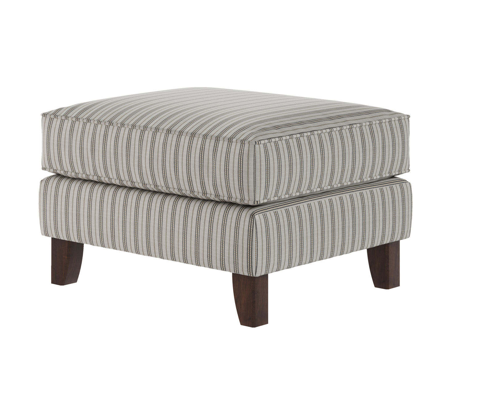 Durango Pewter Two Piece Sectional (includes pillows) - performance fabric 96" x 124" - Unica Oxford 24" x 29" Ottoman - performance fabric