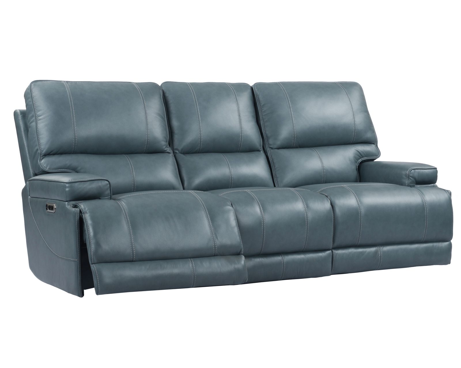 Whitman FreeMotion Cordless Power Headrest Power Recliner (Battery Operated) Azure (In stock - Fast shipping) - Whitman Cordless Power Headrest Power Reclining Sofa