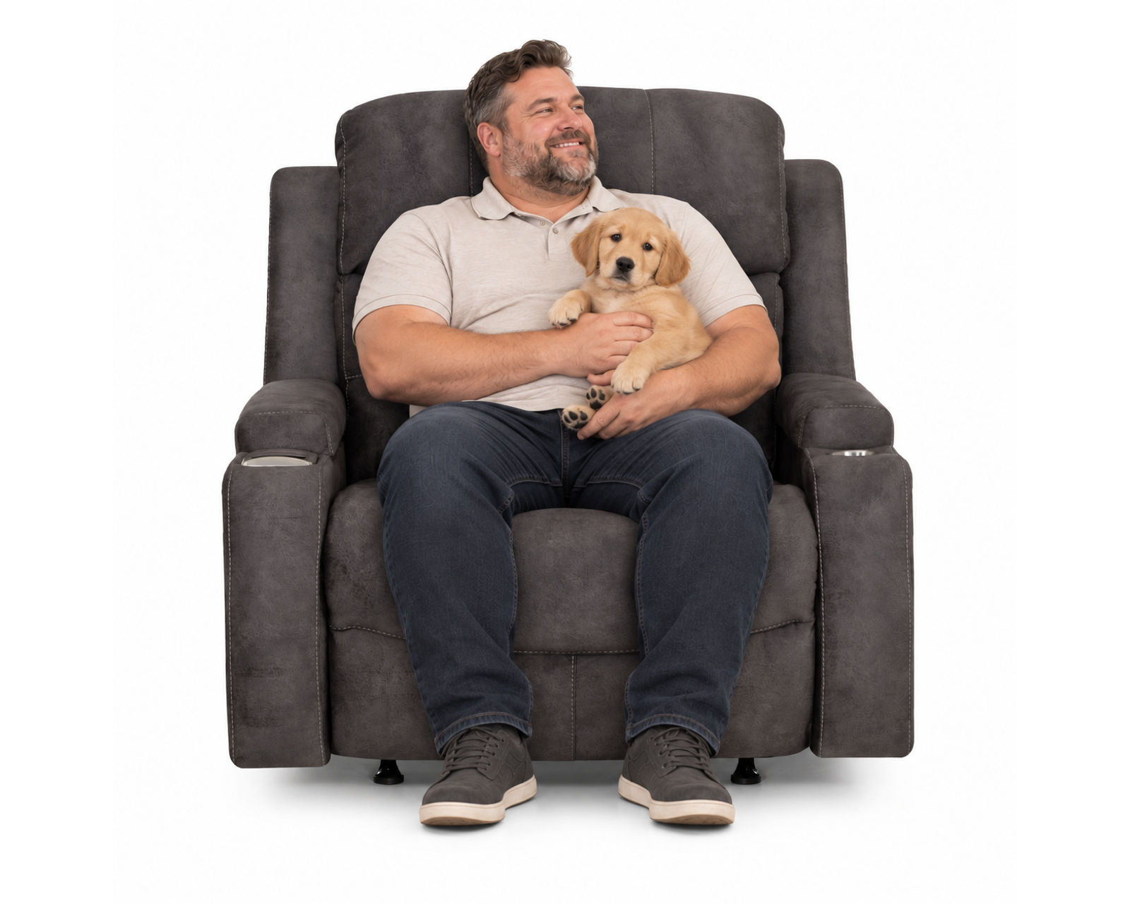 Arlington 8507 Chair & A Half Power Rocker Recliner (Extra-Wide Comfort. Built-In Storage. Wireless Charging) - Comfort in Motion. Built to Last.