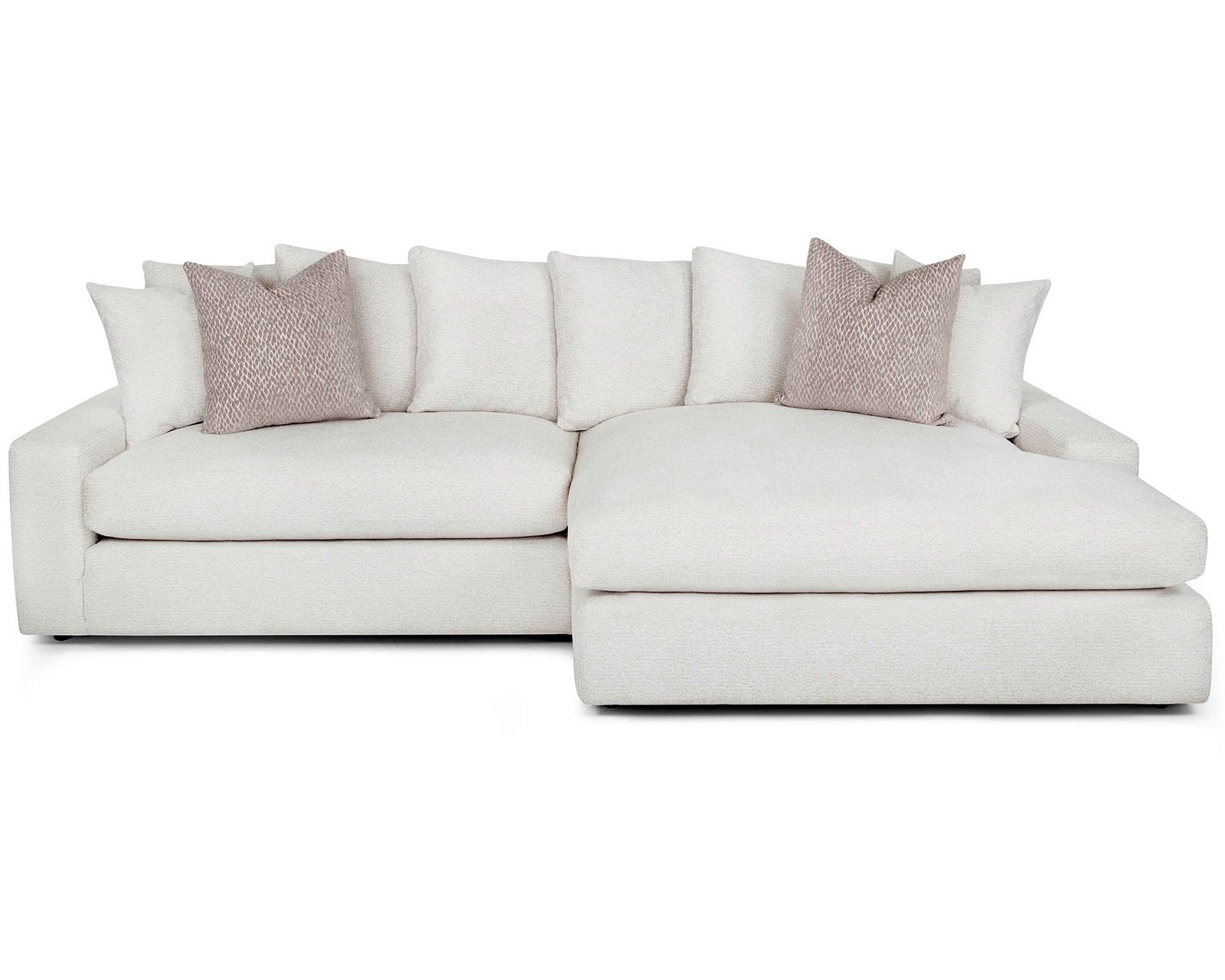 London Modular Sectional (Down Seating Performance Fabric) 3 colors - Shown in High Performance Fabric Color Snow