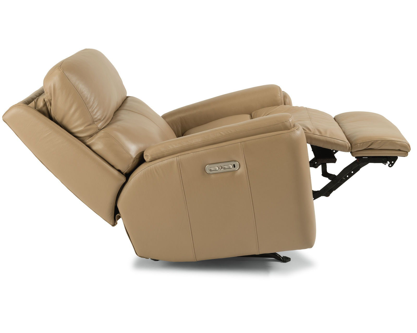 Rio Leather Recliner or Rocker Recliner (Colors Available) - Divided back cushion cradles your neck, back and lower lumbar for enhanced comfort