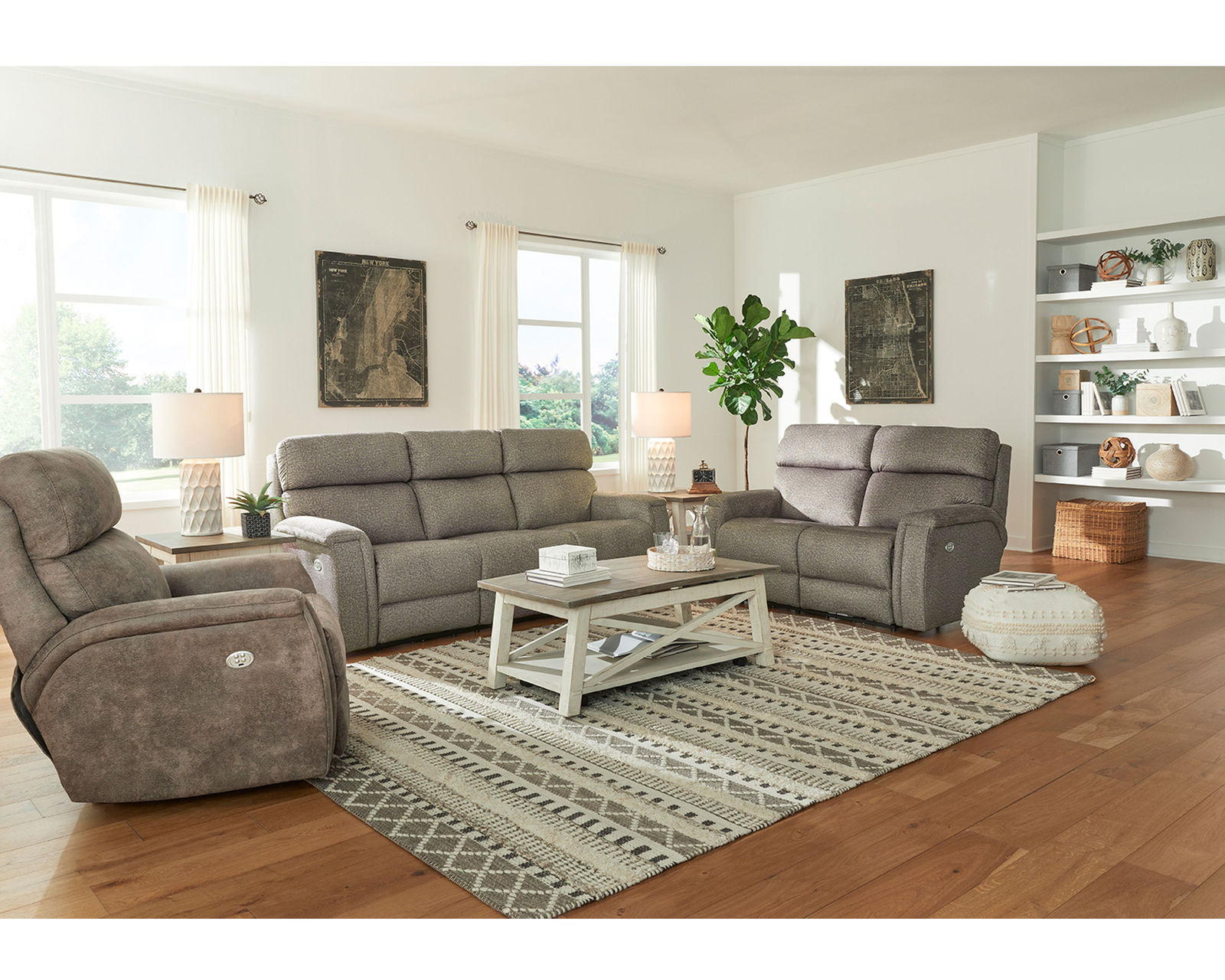 Contempo 90" Double Reclining Sofa (Colors Available) - Enjoy the reclining sofa or the entire room.