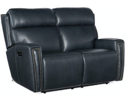 Ruthe Zero Gravity Power Recline Loveseat with Power Headrest (Denim) In stock