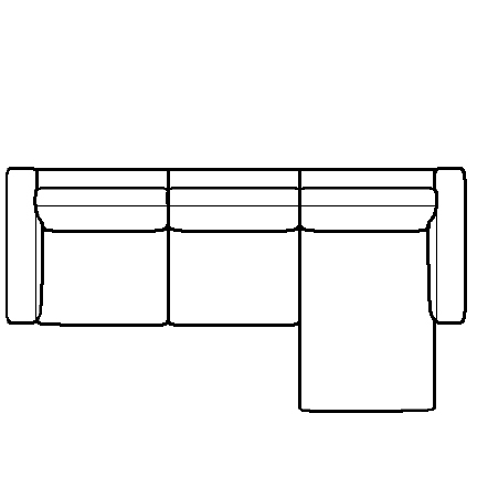 Layout B: Two Piece Sectional 119" x 63"