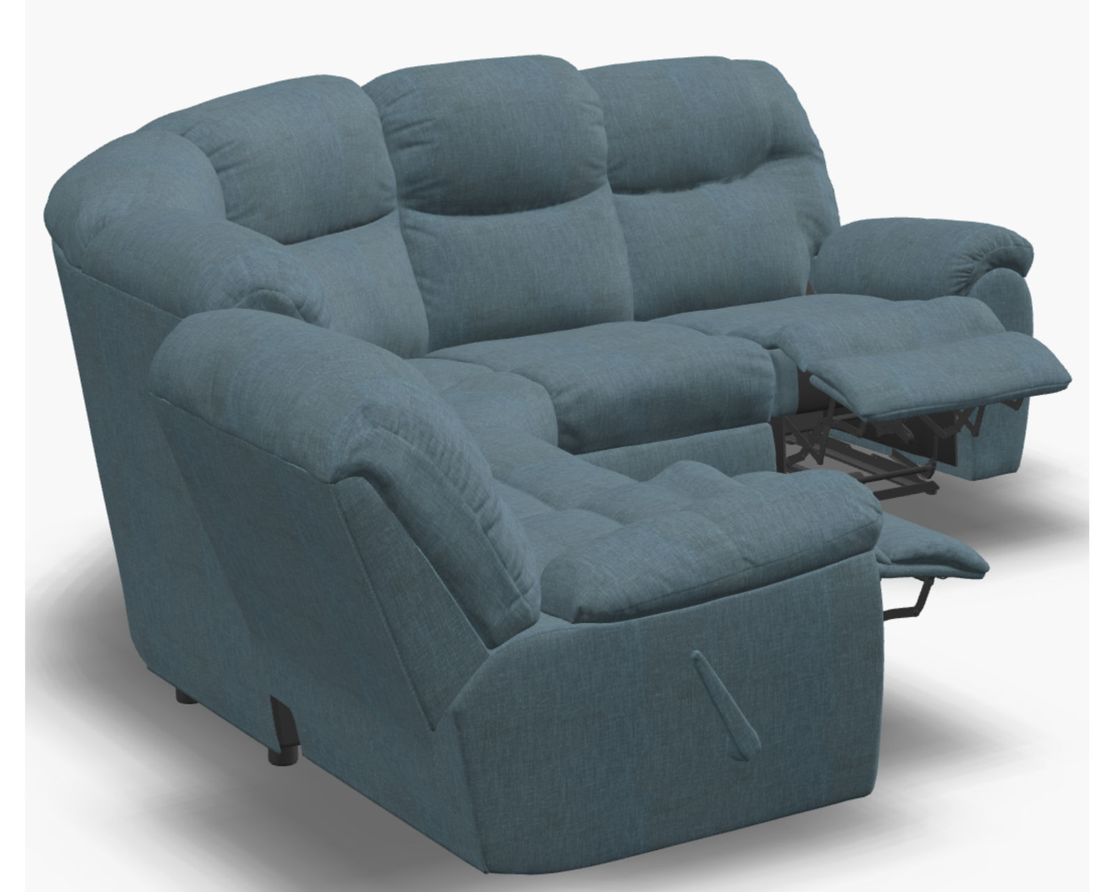 Regent 41094 Reclining Sectional (+50 fabrics) - Layout A: Five Piece Sectional 101" x 101"