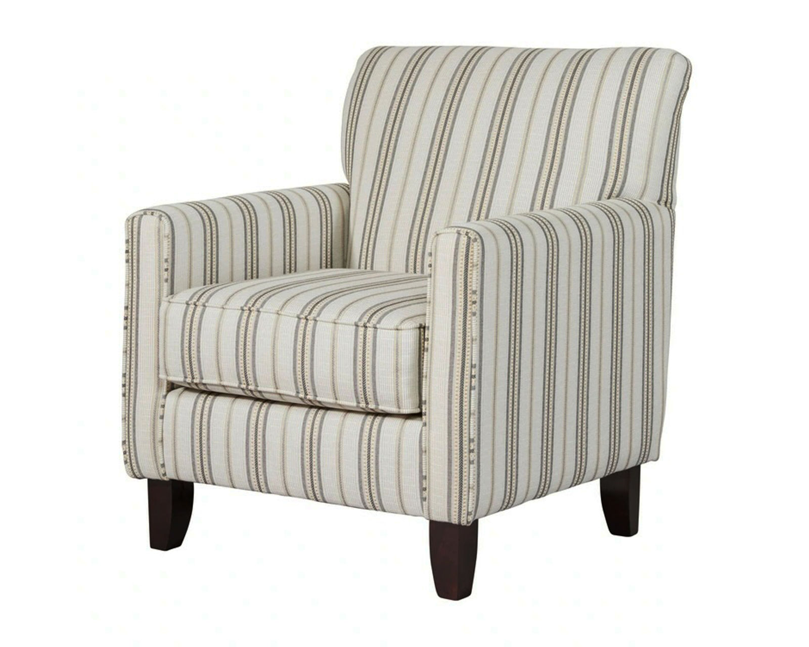 Durango Pewter Two Piece Sectional (includes pillows) - performance fabric 96" x 124" - Unica Oxford Accent Chair - performance fabric