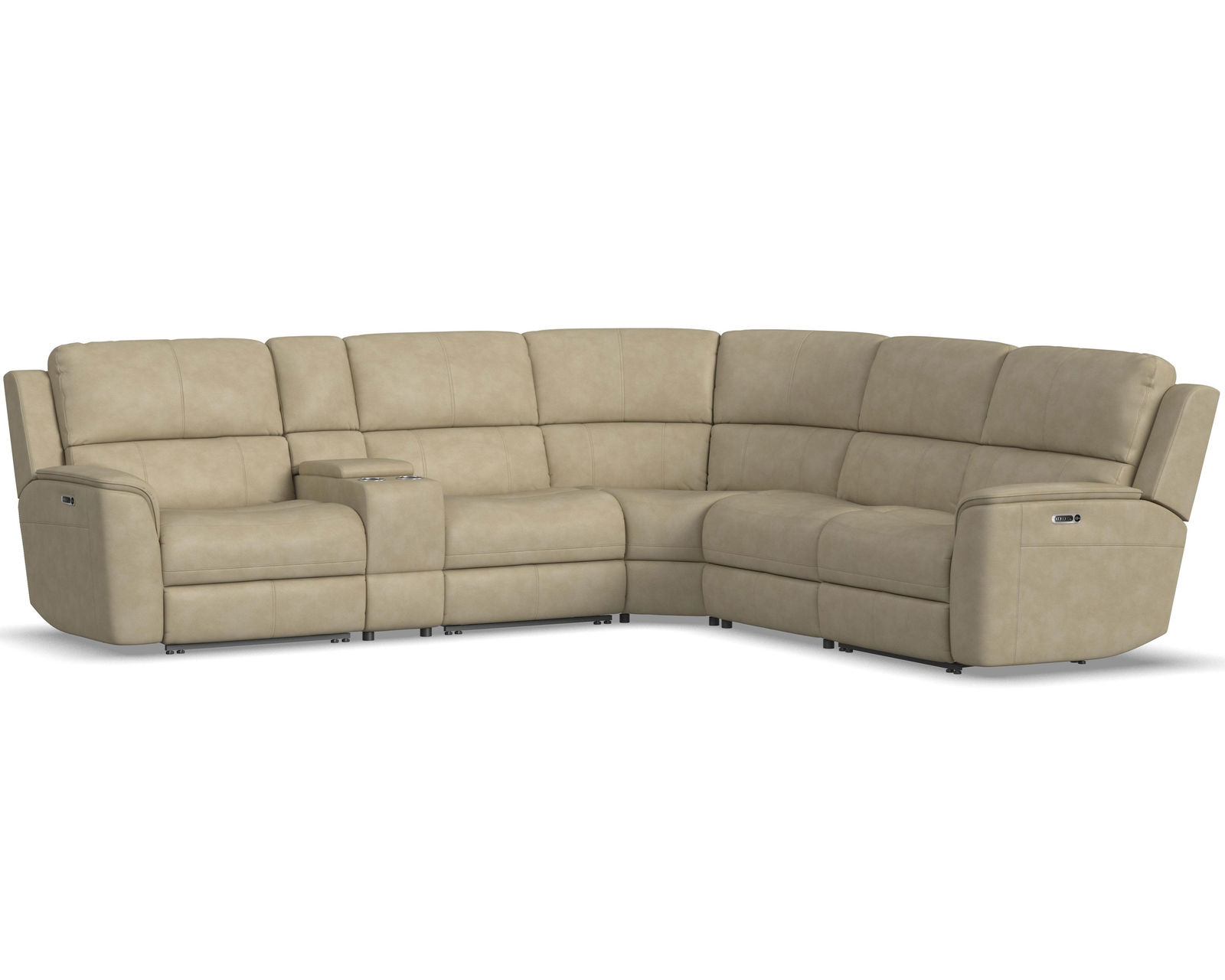 Henry Zero Gravity Reclining Sectional w/ Power Recline - Power Headrest and Power Lumbar (+3 colors) In stock - Layout G: Six Piece Reclining Sectional 128" x 115" (3 Recliners)