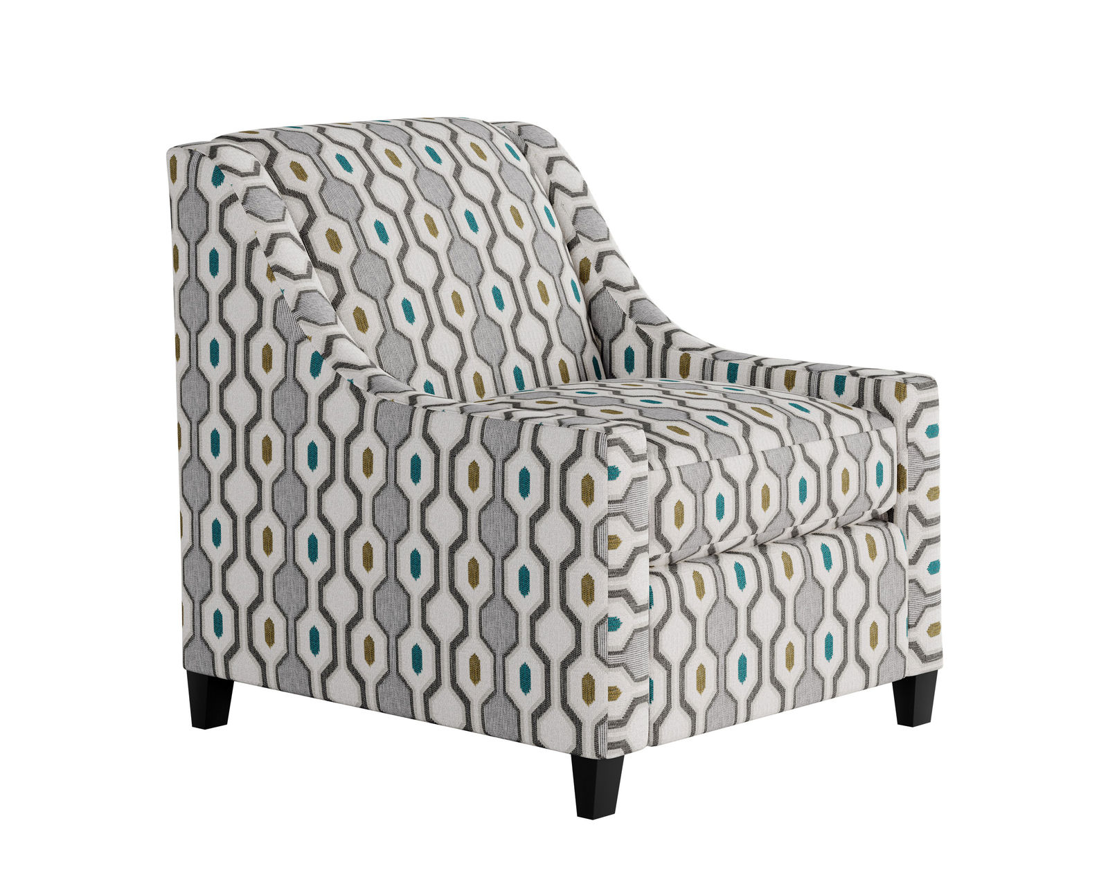Max Pepper 86" Sofa 8210KP (includes pillows) performance fabric - Armstrong Pool Accent Chair - 552