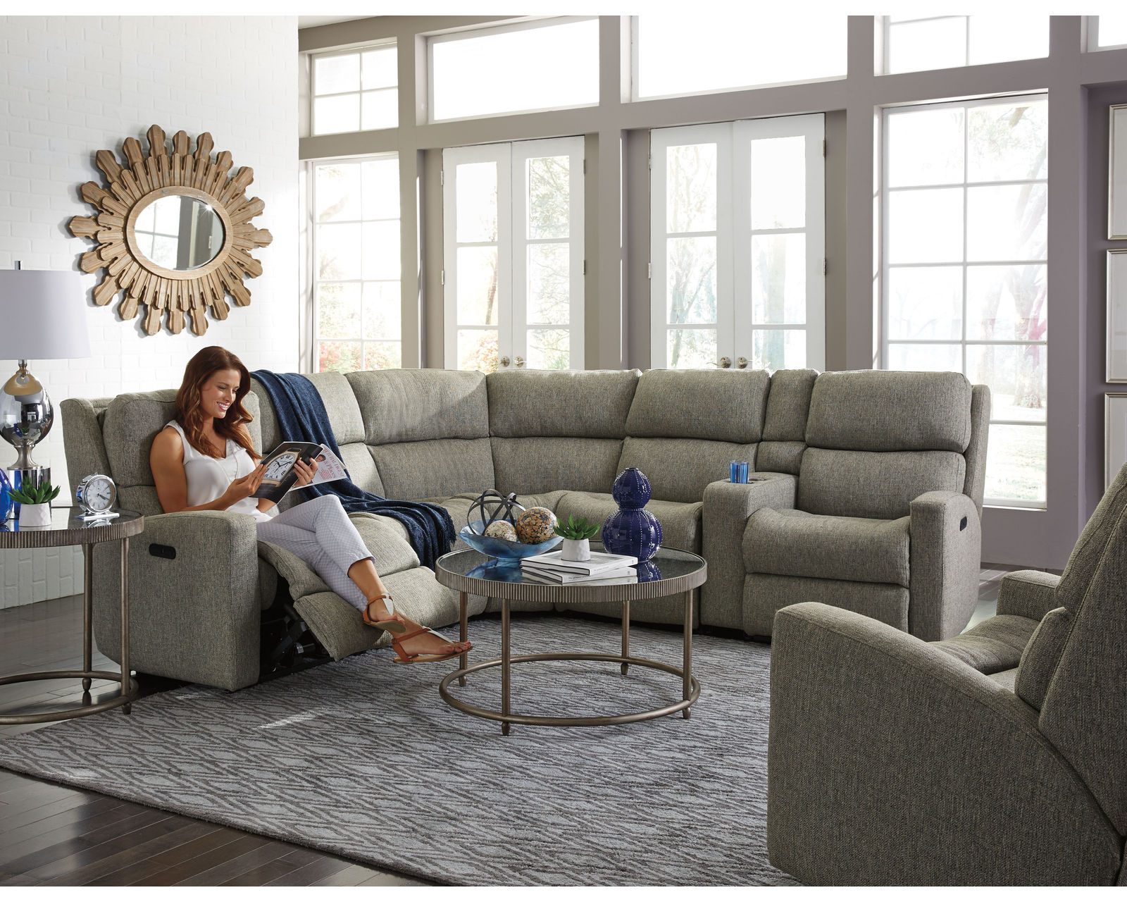 Catalina Reclining Sectional (Colors Available) - Sectional Layout B: 