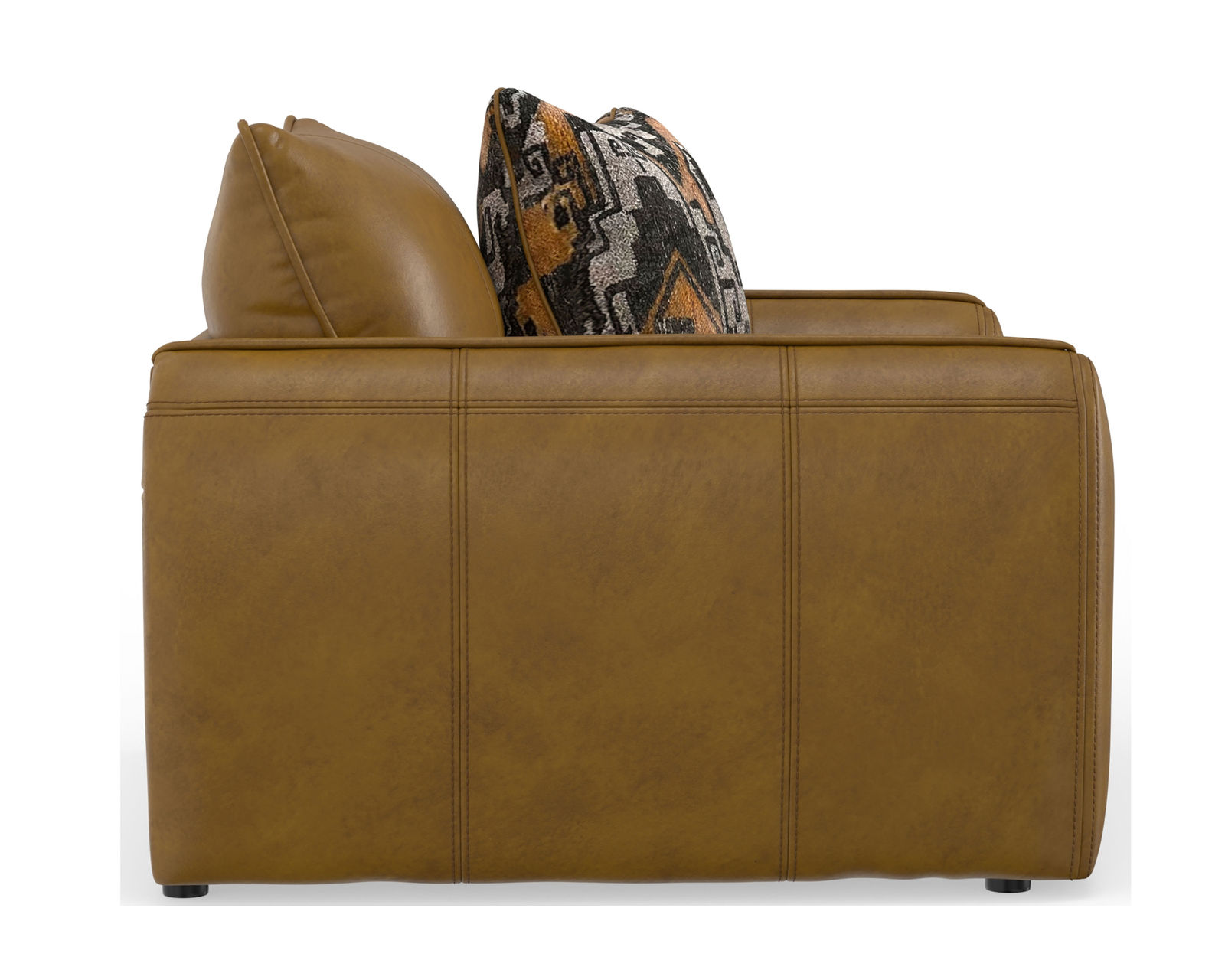 Corvara 91" Top Grain Leather Sofa (includes fabric pillows) - Corvara Chair and a Half