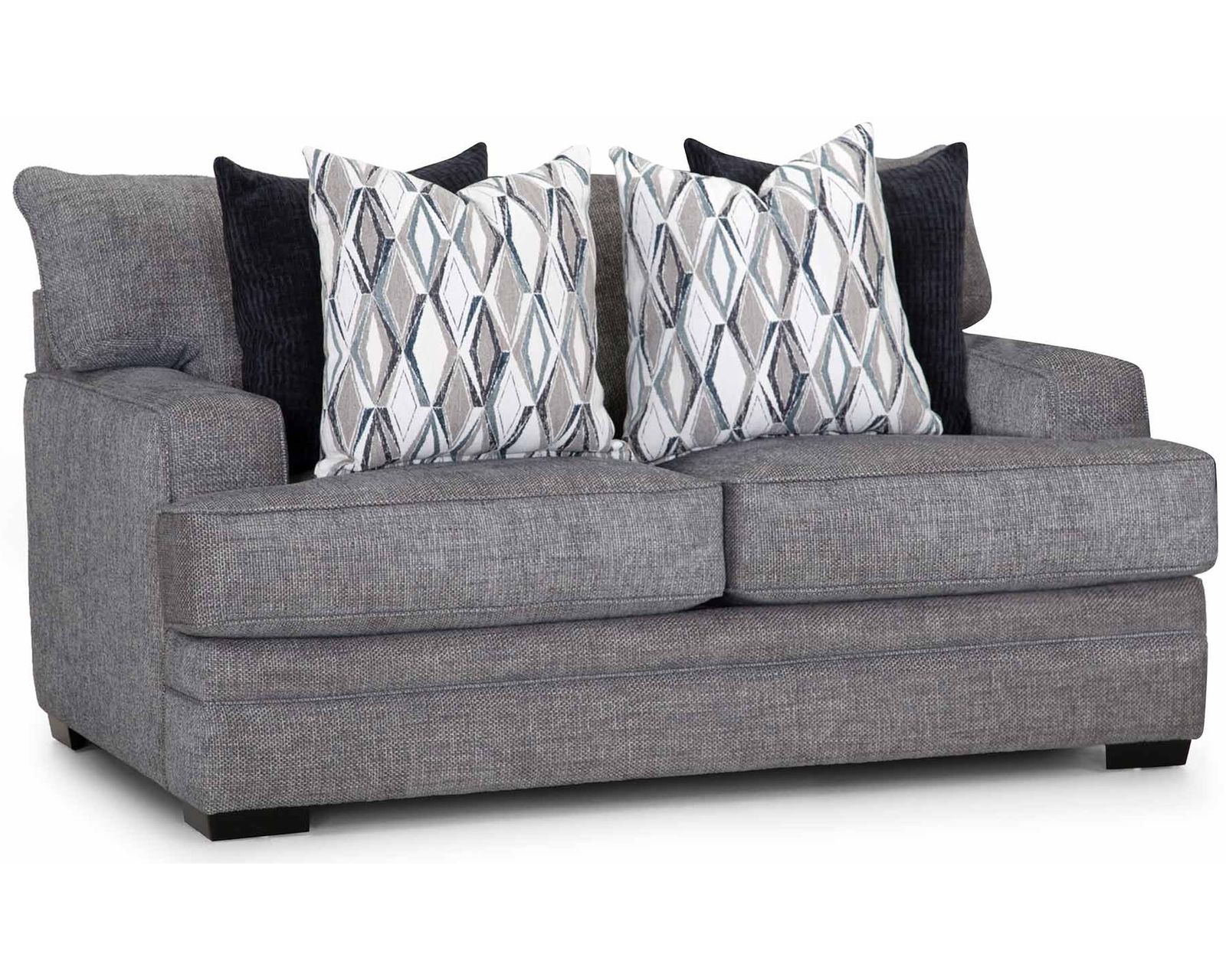 Juno 101" Extra Wide Sofa (Best-Selling Style. Extra-Wide 101") - Shown in a Durable Long Wearing Polyester Fabric Denim
