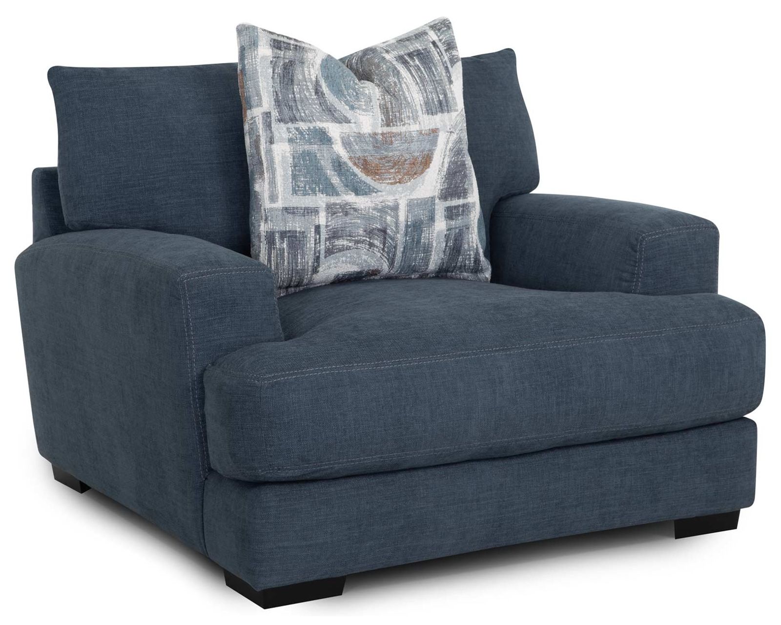 Camden 87" Casual Modern Sofa (Relaxed Modern Style. Deep Comfort) - 	Camden Chair and a Half