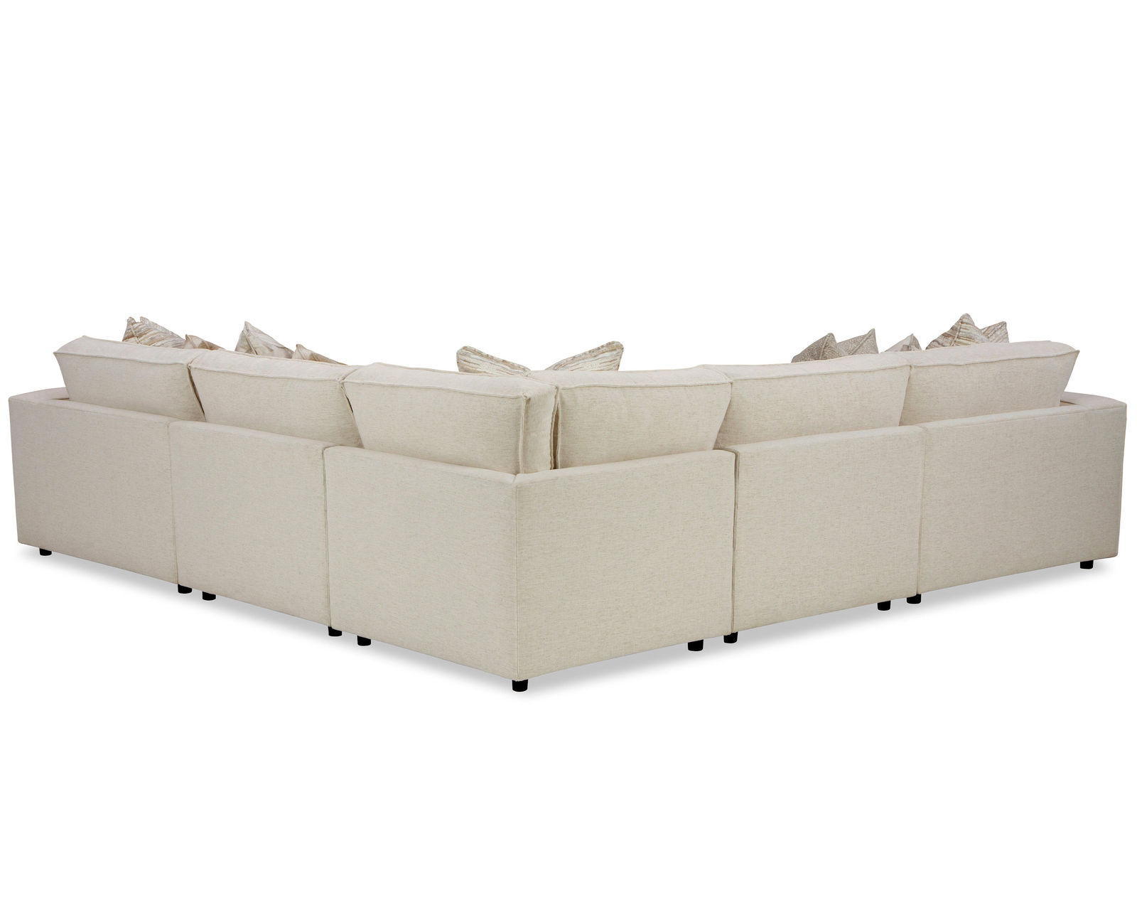 Boston 7348 Stationary Sectional (+100 performance fabrics) - Layout C: Five Piece Sectional 120" x 120" (Back View)