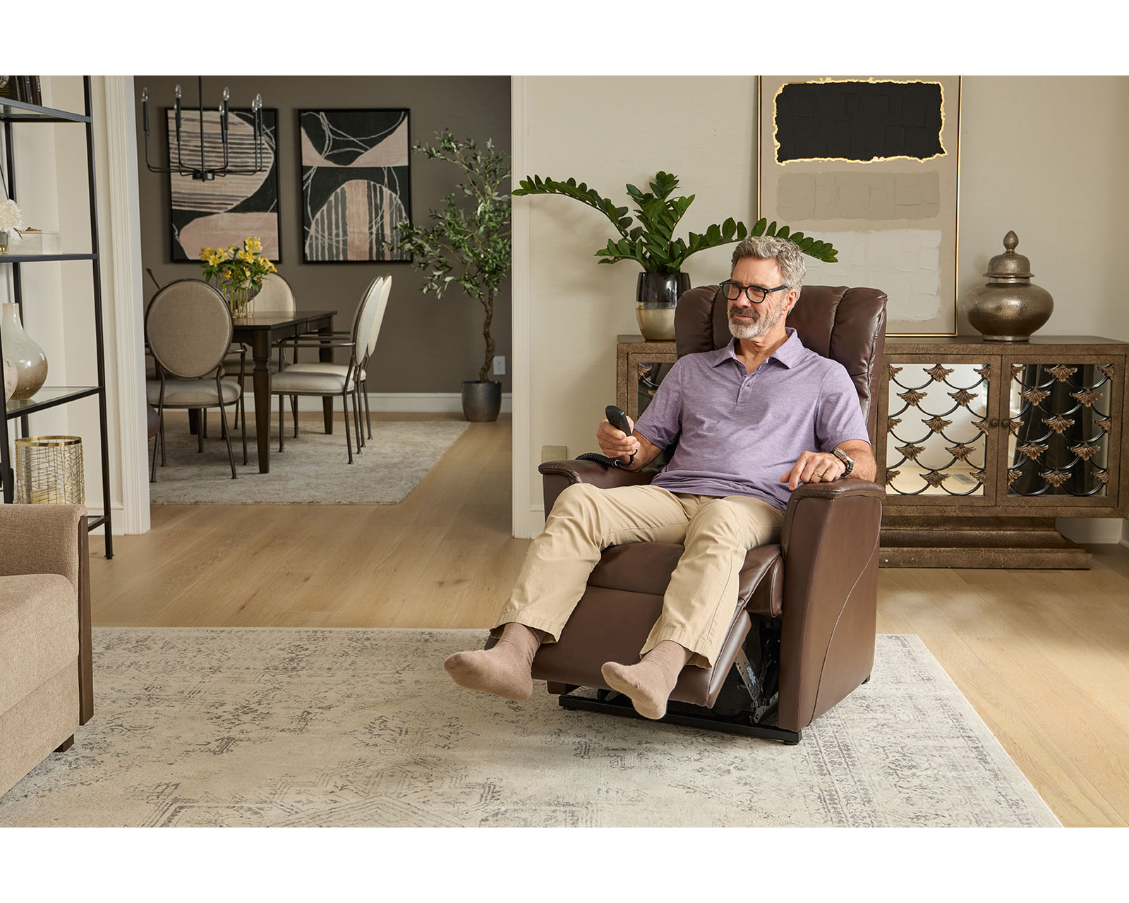 Memphis Power Lift Reclining Chair Mocha (2 sizes) In stock - Fast shipping