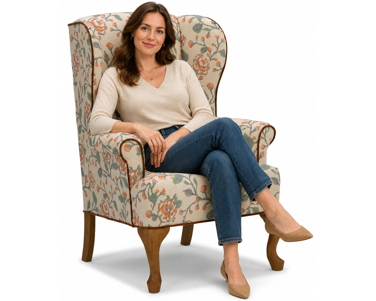 Erin & Ben Isadore Wing Back Chair (+50 exclusive fabrics) - 50 Exclusive Designer Fabrics
