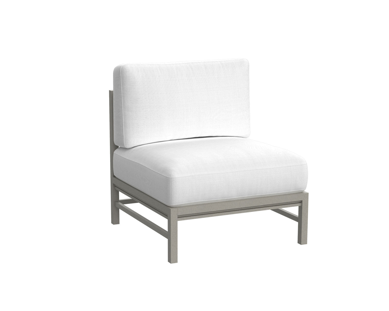 Willow Outdoor Sectional (110 fabrics - 8 metal finishes) - Willow Outdoor Armless Chair