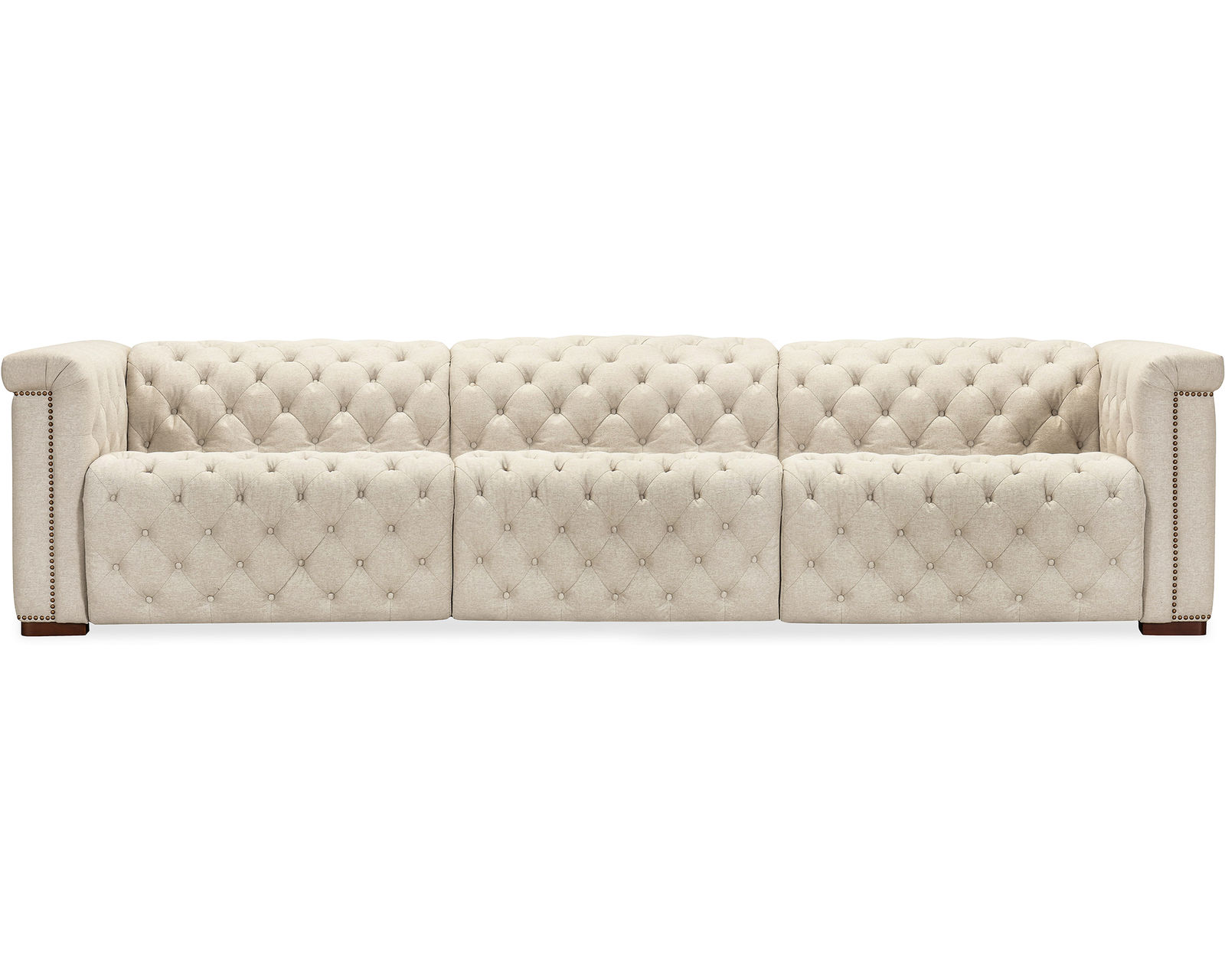 Savion Deux 3 Seat Fabric Sofa with Two Power Recliners and Three Power Headrests (414) In stock